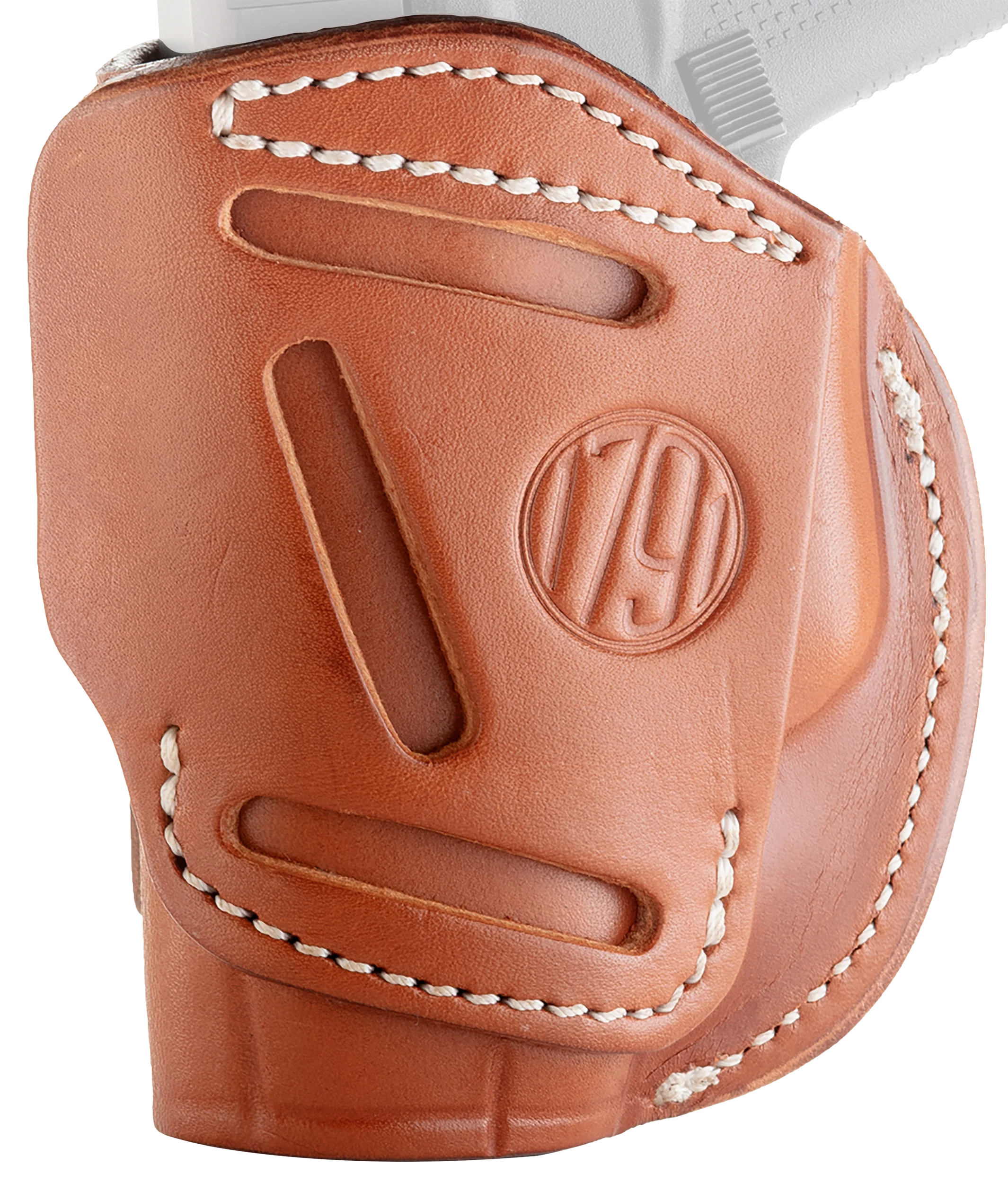 1791 Gunleather 4-Way IWB/OWB Leather Holster, Right-Hand, Classic Brown, Size 02, Belt Clip 4WH2CBRR