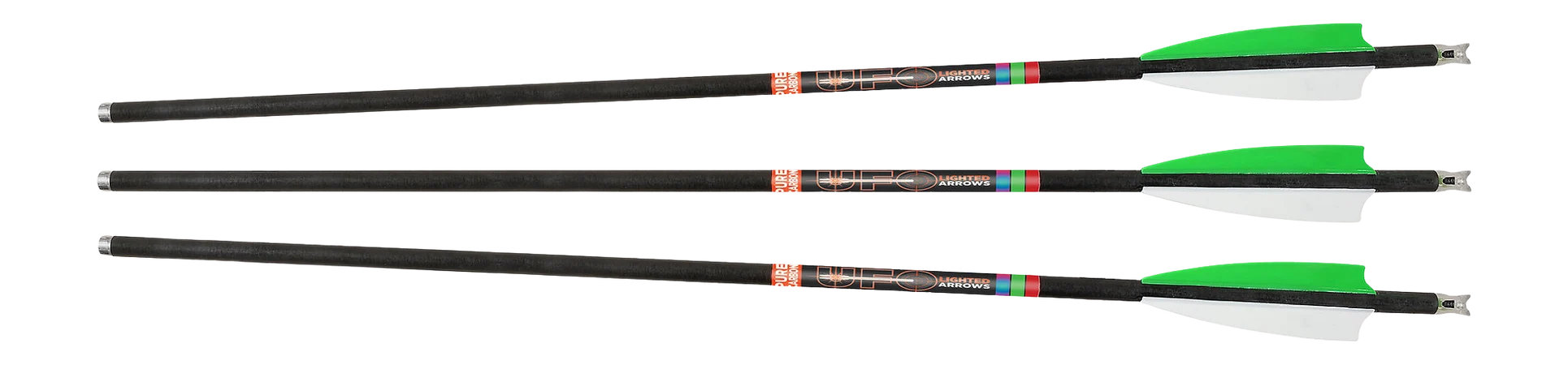 30-06 Outdoors UFO Lighted Moon Nock Carbon Crossbow Bolt 20" Green 3-Pack UFOCB20G-3