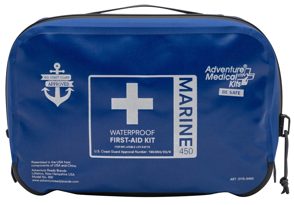 Adventure Medical Kits Marine 450 Waterproof First Aid Kit, TRU Zip, Coast Guard Approved 01150450