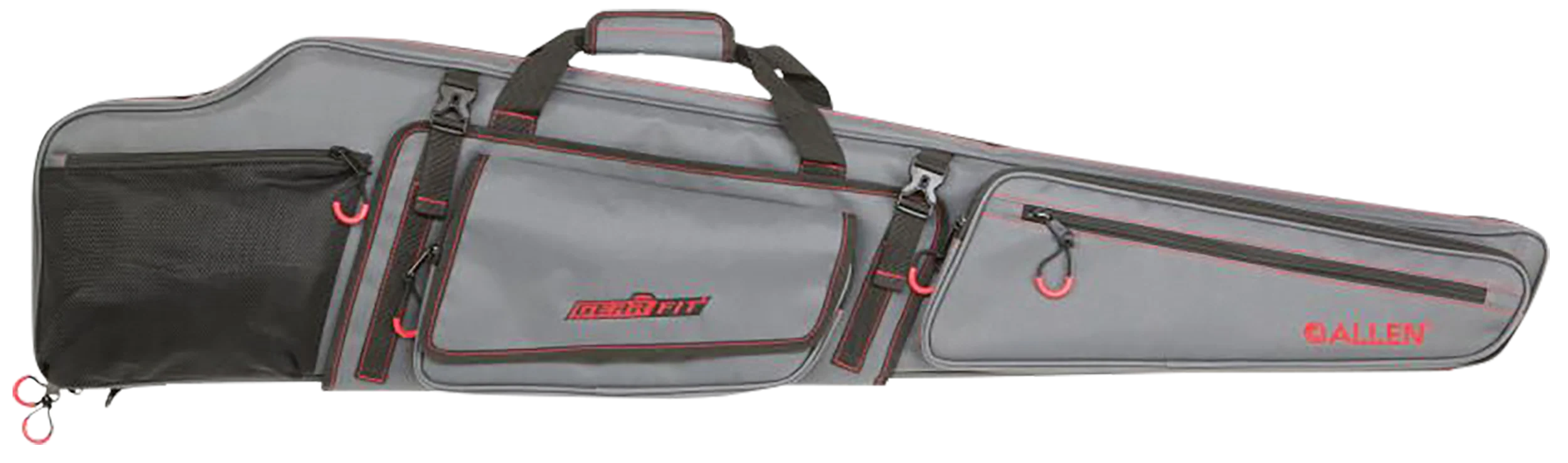 Allen Dakota Gear-Fit 48-inch Scoped Rifle Case, Gray/Red accents, padded organizer pockets, 94948