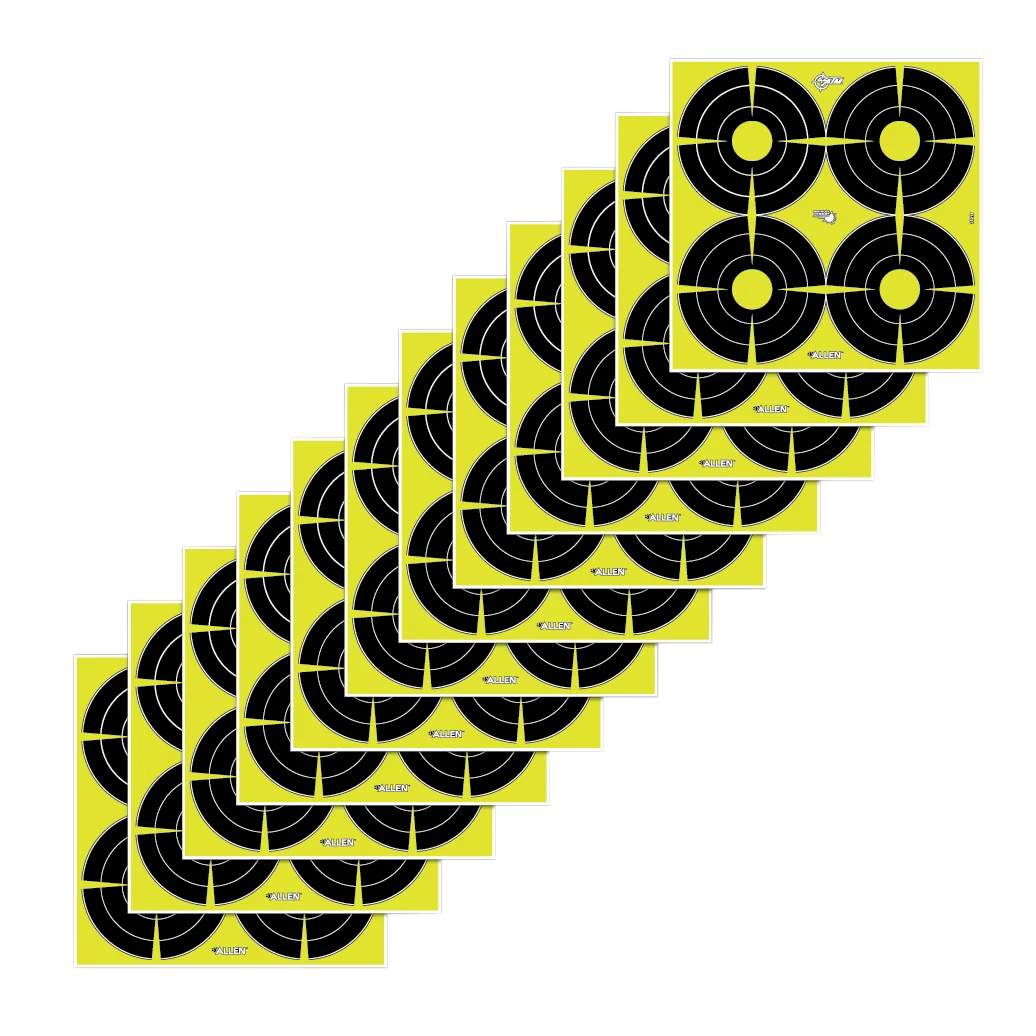 EZ-Aim Splash Reactive Paper Shooting Targets, 4-Spot 12x12 Hanging, 12-Pack - 15218