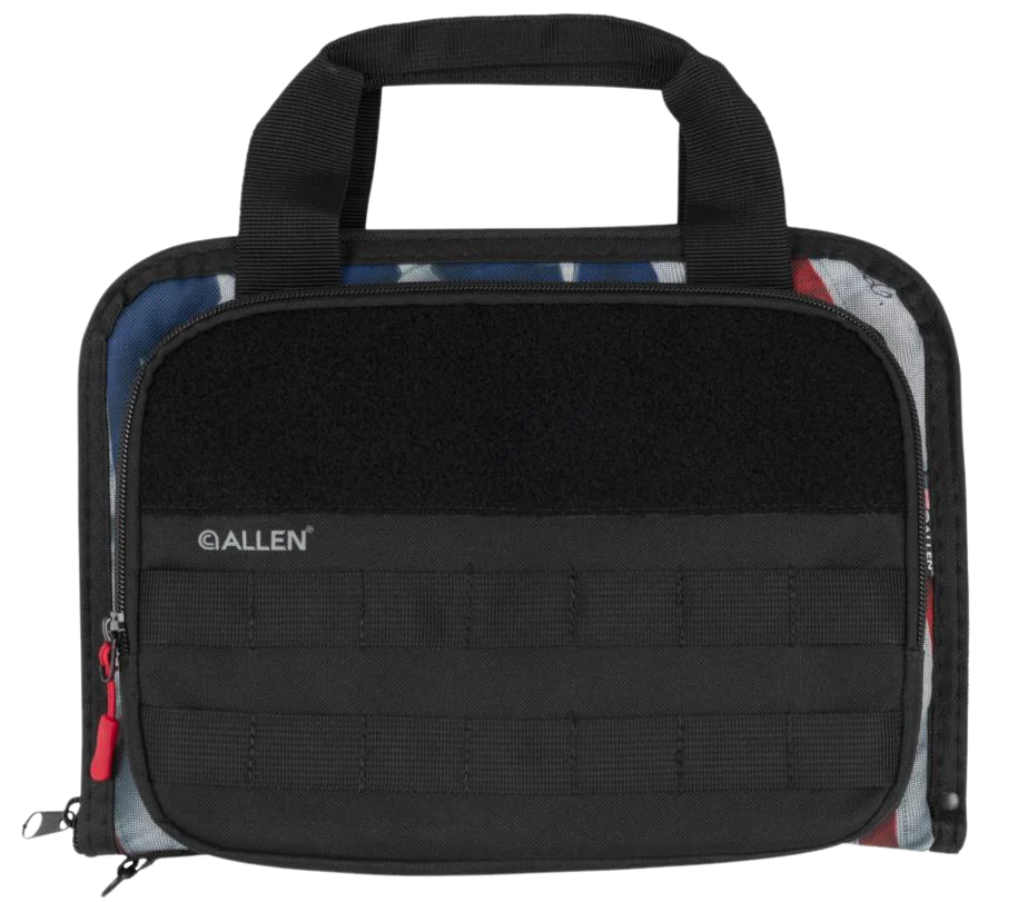 Allen Victory Double Pistol Case, American Flag Design, Zippered Carry Bag, Holds 2 Handguns, 1122