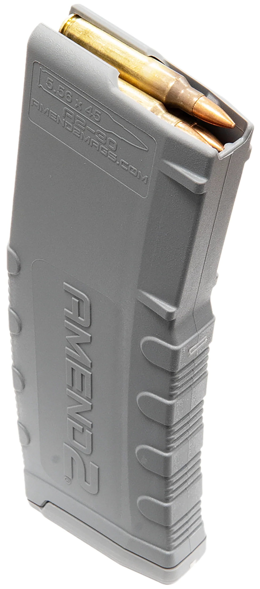 Amend2 MOD-2 30-Round AR-15 Magazine, Gray Polymer, .223 Rem/5.56 NATO 556MOD2GRY30