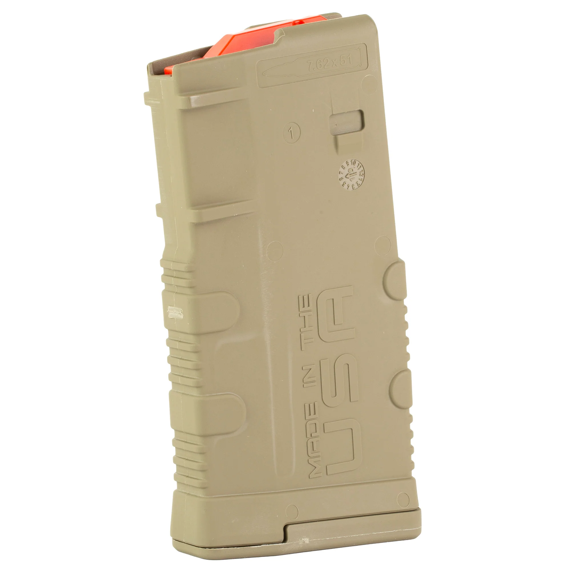 Amend2 MOD 2 SR-25/AR-10 .308/7.62x51 20-Round Polymer Magazine, FDE 762MOD2FDE20