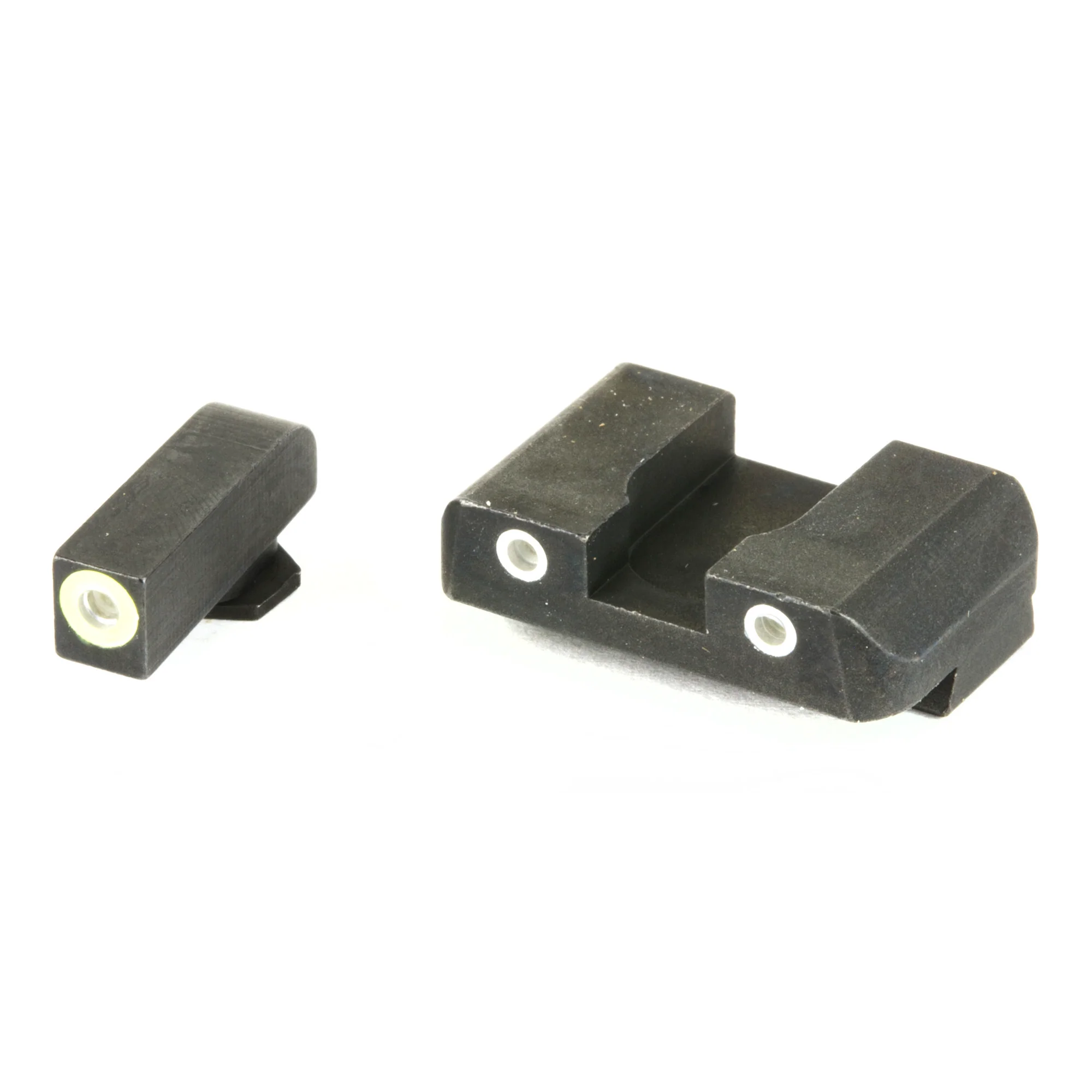 AmeriGlo Tritium Front/Rear Night Sight Set for Glock Pistols, LumiGreen Front & White Rear – GL-243