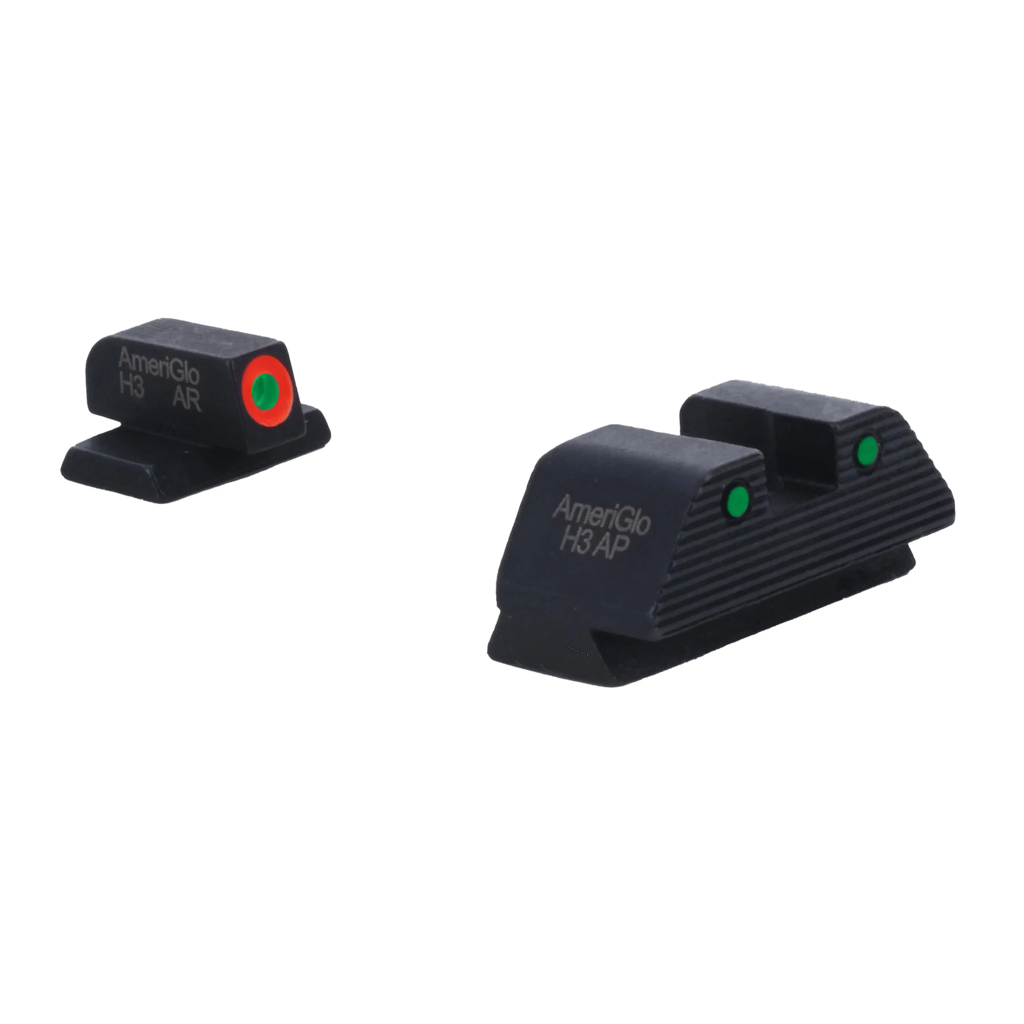 AmeriGlo Trooper Night Sight Set for Smith & Wesson M&P 2.0 CORE, Orange Front/Green Tritium - SW-817 - Image 2