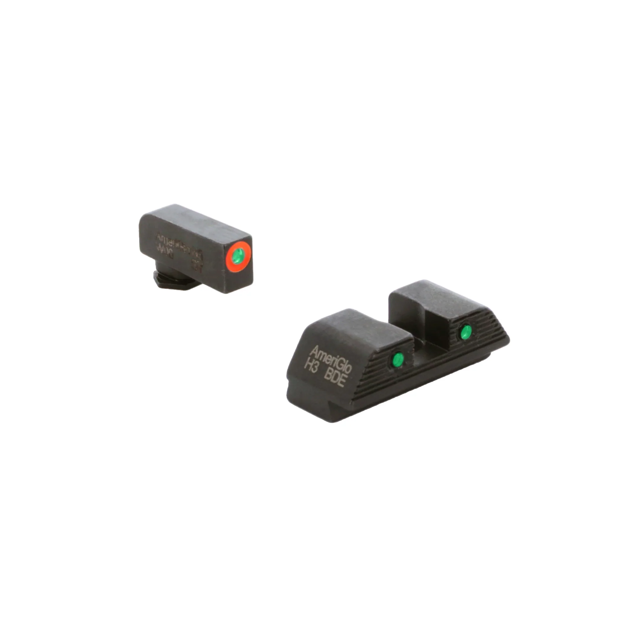 AmeriGlo Trooper Night Sights for Walther PDP, Green Tritium/Orange Front, Green Rear WA-816