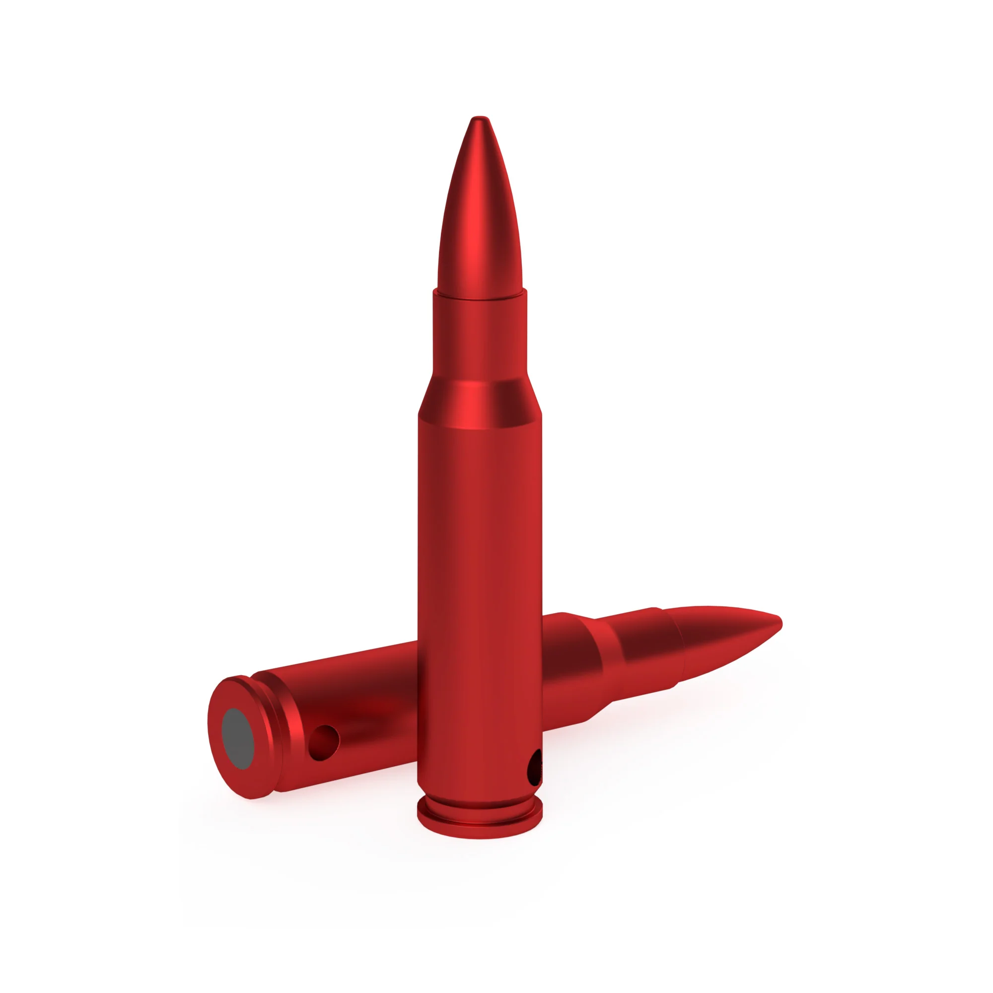 Birchwood Casey Duracap 308 Cal Dummy Training Rounds, Red Aluminum 4-Pack – BC-DCTR-308