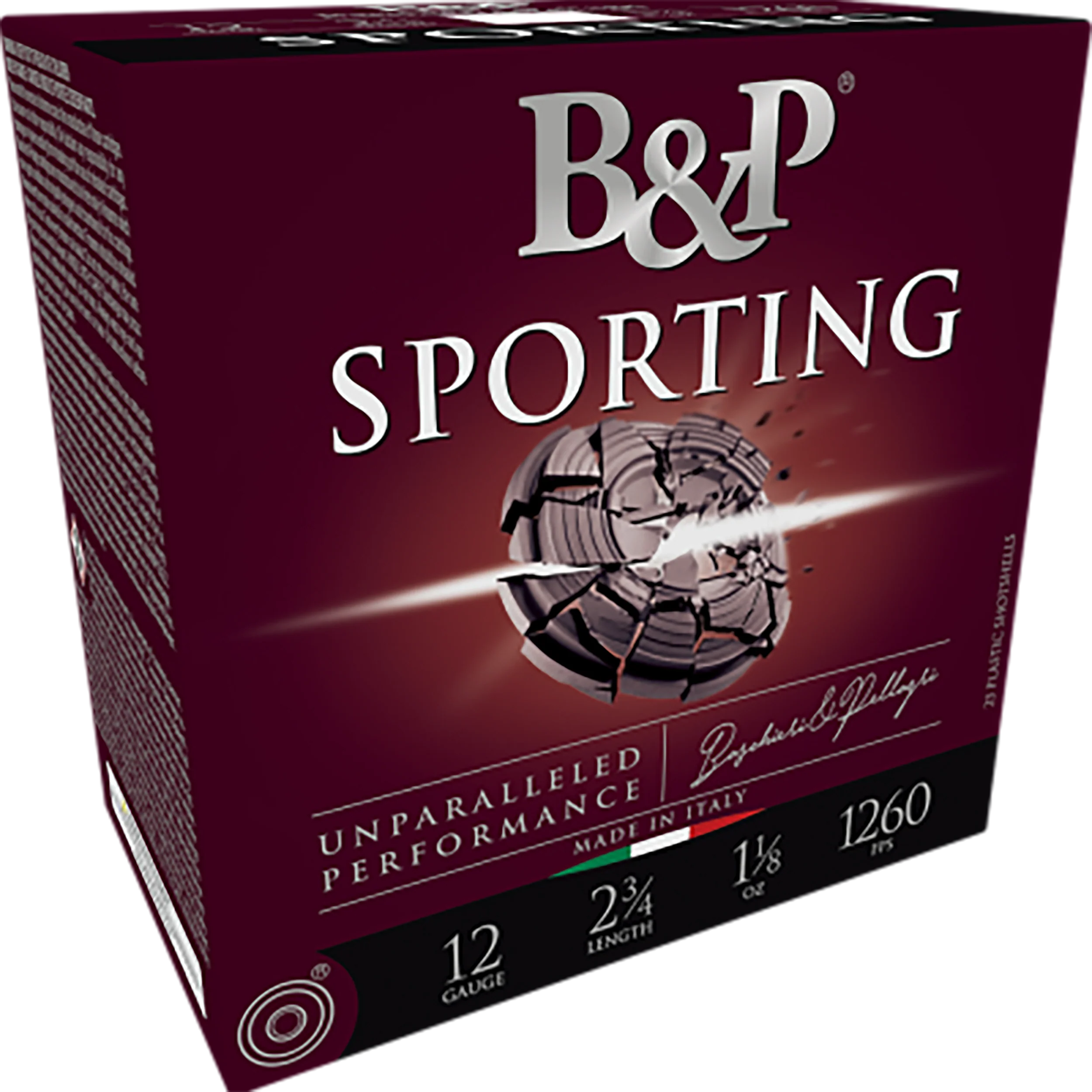 B&P Ammunition Sporting Clay 12 Gauge 2.75in #8.5 Shot 1 oz 25/Box (10/Case) 12B1SC85