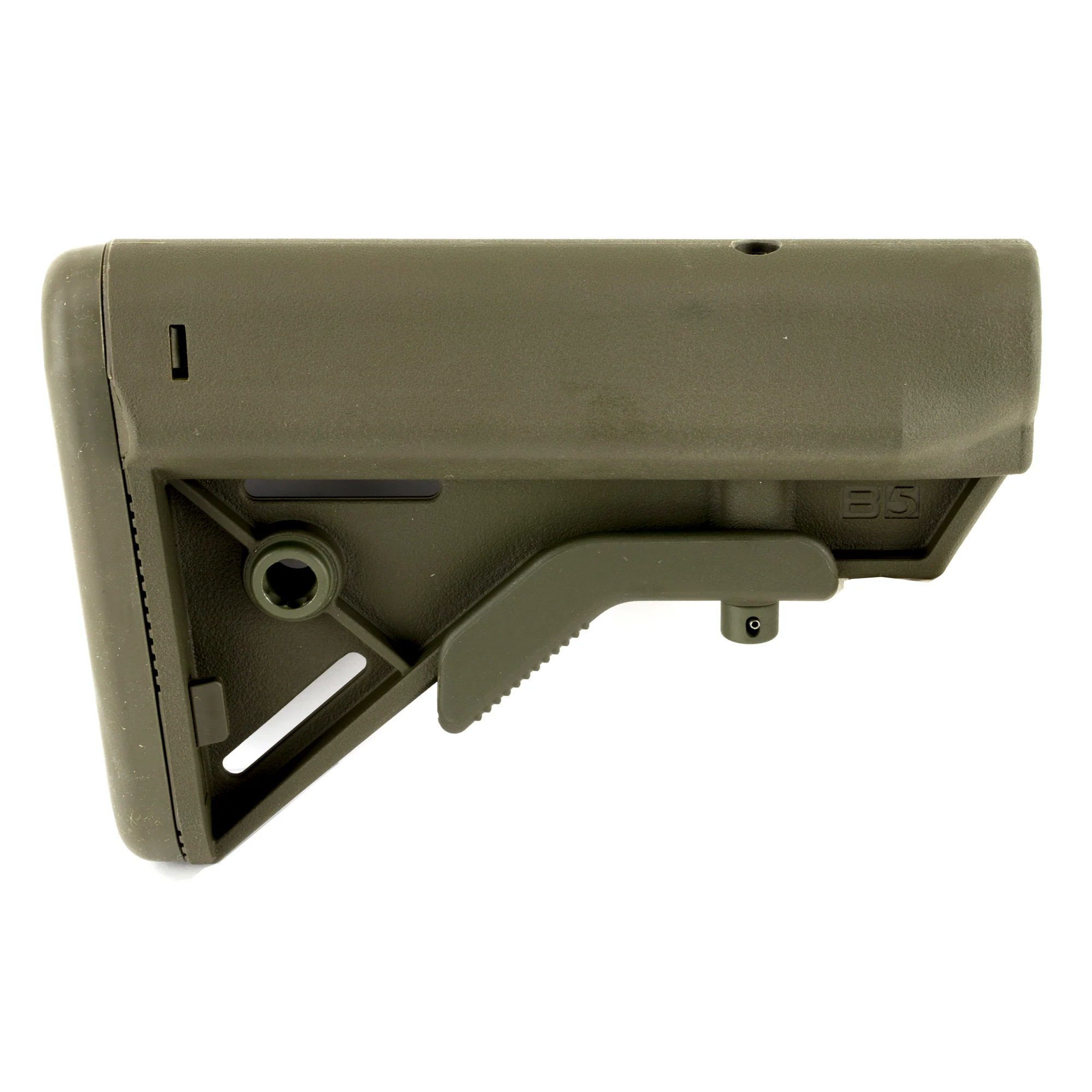 B5 Systems BRAVO Mil-Spec AR-15 Buttstock with QD Sling Mount, OD Green BRV-1104 - Image 2
