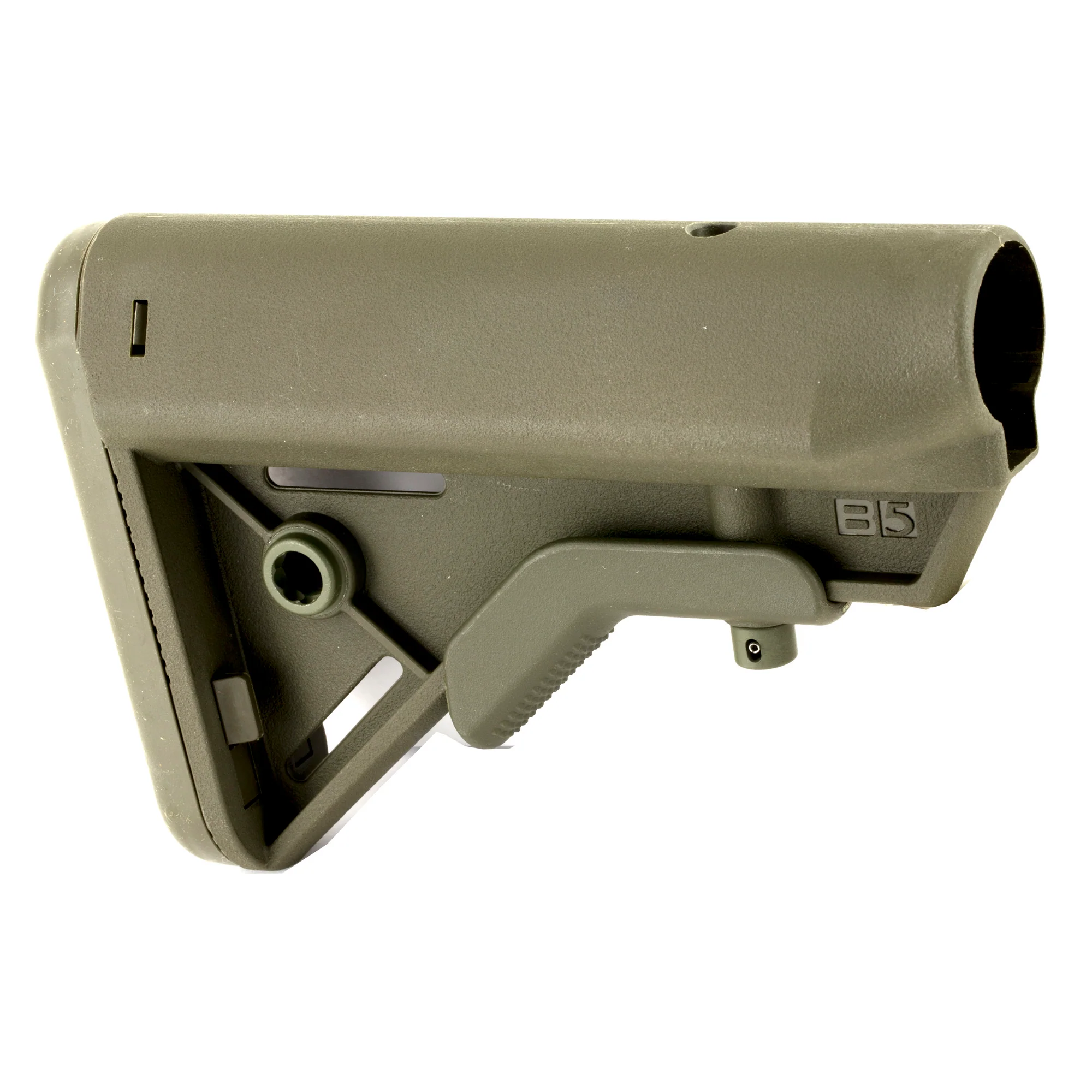 B5 Systems BRAVO Mil-Spec AR-15 Buttstock with QD Sling Mount, OD Green BRV-1104 - Image 3