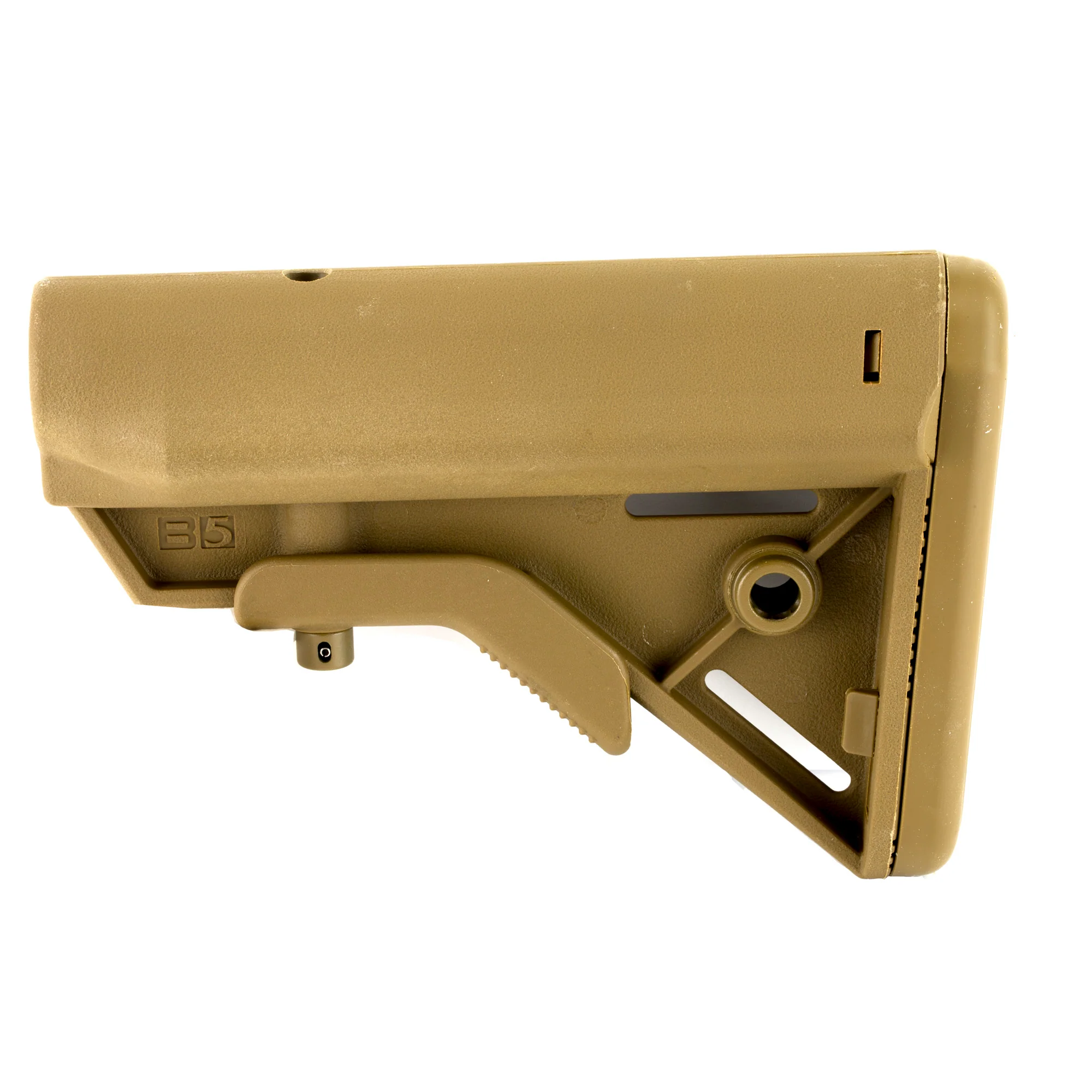B5 Systems Bravo Mil-Spec AR-15 Carbine Stock w/ QD Sling Mount, Coyote Brown BRV-1086 - Image 2