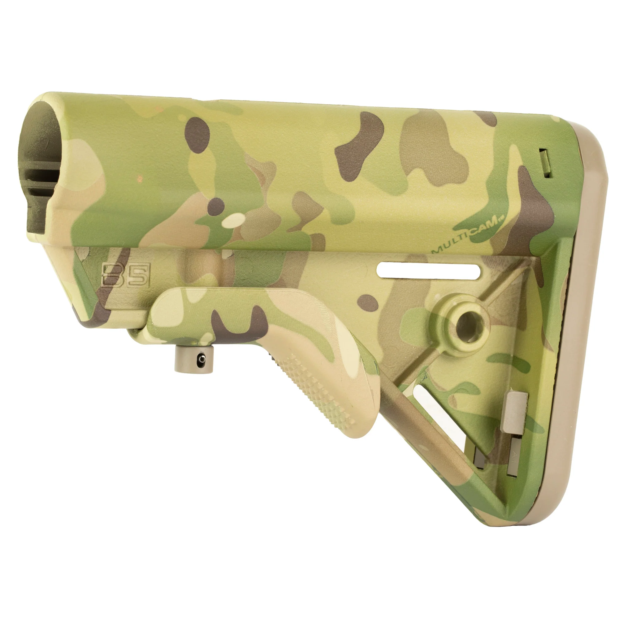 B5 Systems Bravo Mil-Spec Collapsible Buttstock with QD Sling Mount, MultiCam BRV-1088 - Image 3
