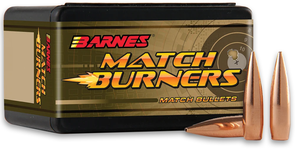 Barnes Bullets Match Burners .224 77gr Boat Tail Match Bullets, 100 Count Box 32050