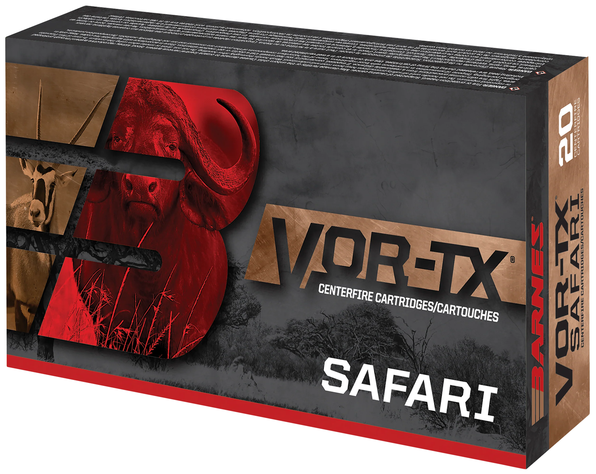 Barnes Bullets VOR-TX Safari .375 H&H Magnum 300gr TSX Flat Base Centerfire Rifle Ammo 22014