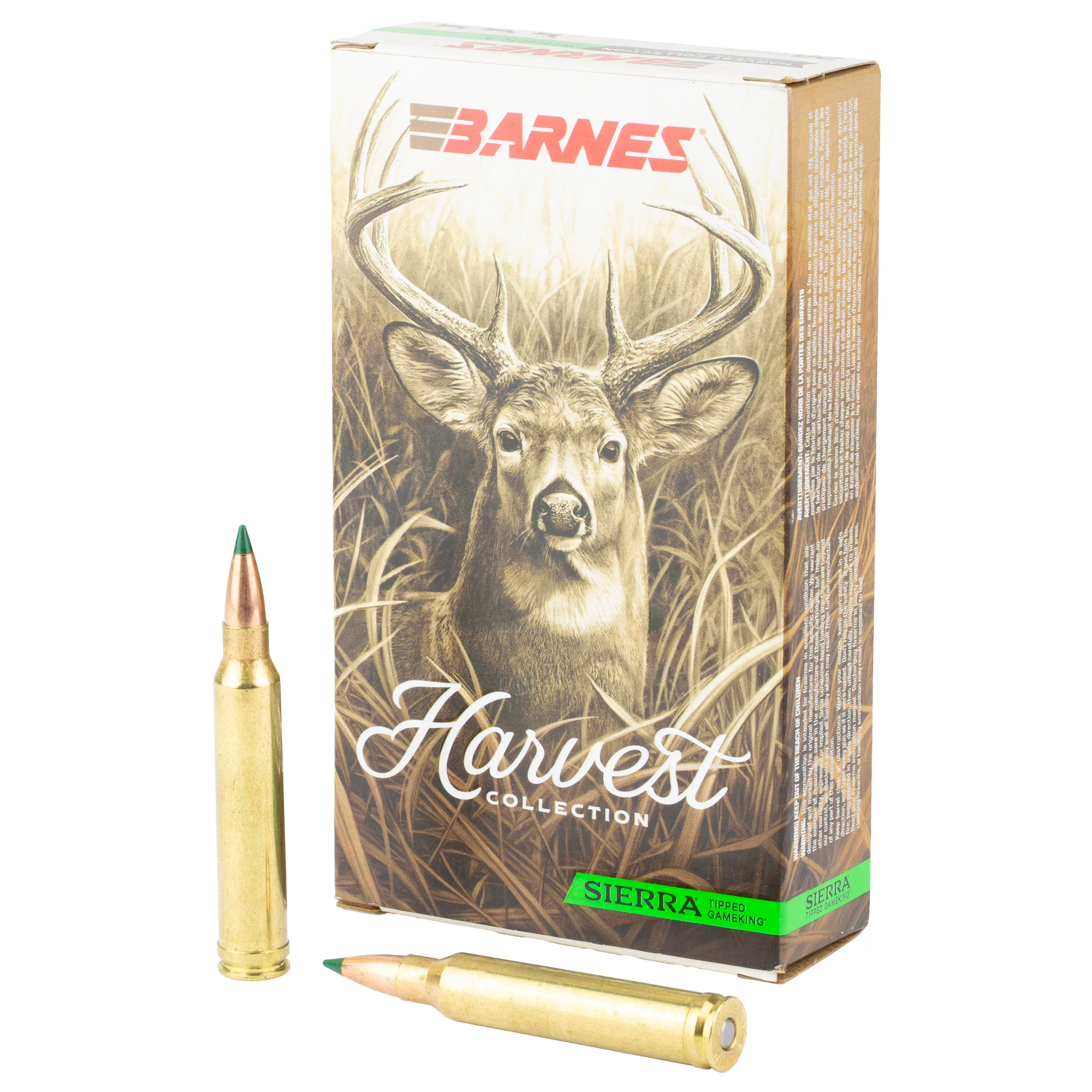 Barnes Harvest .300 Winchester Magnum 180 Grain Sierra Tipped GameKing Rifle Ammo, 20 Rounds 32405