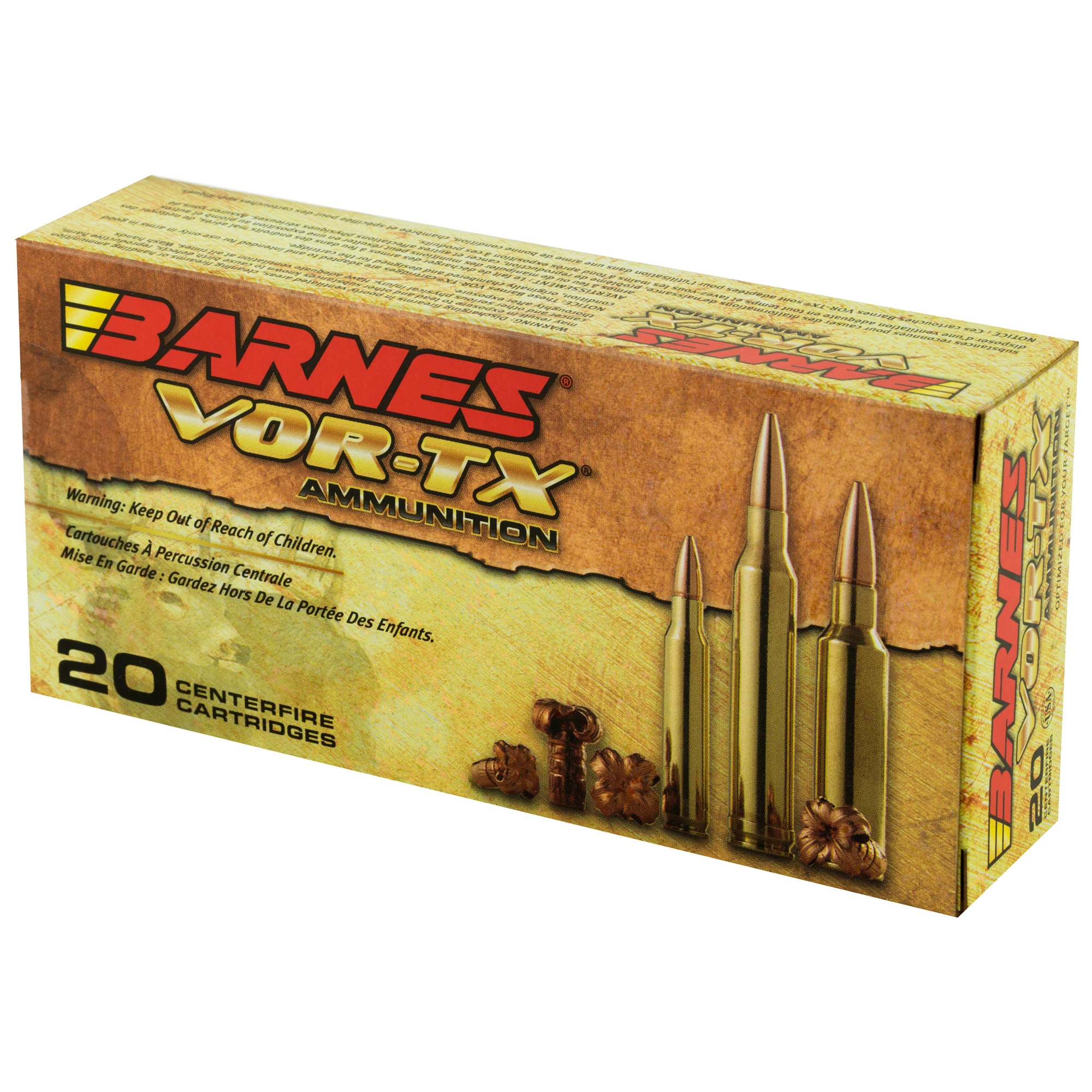 Barnes VOR-TX .22-250 Remington 50gr TSX Lead-Free Rifle Ammo 20-Round Box 22008 - Image 3