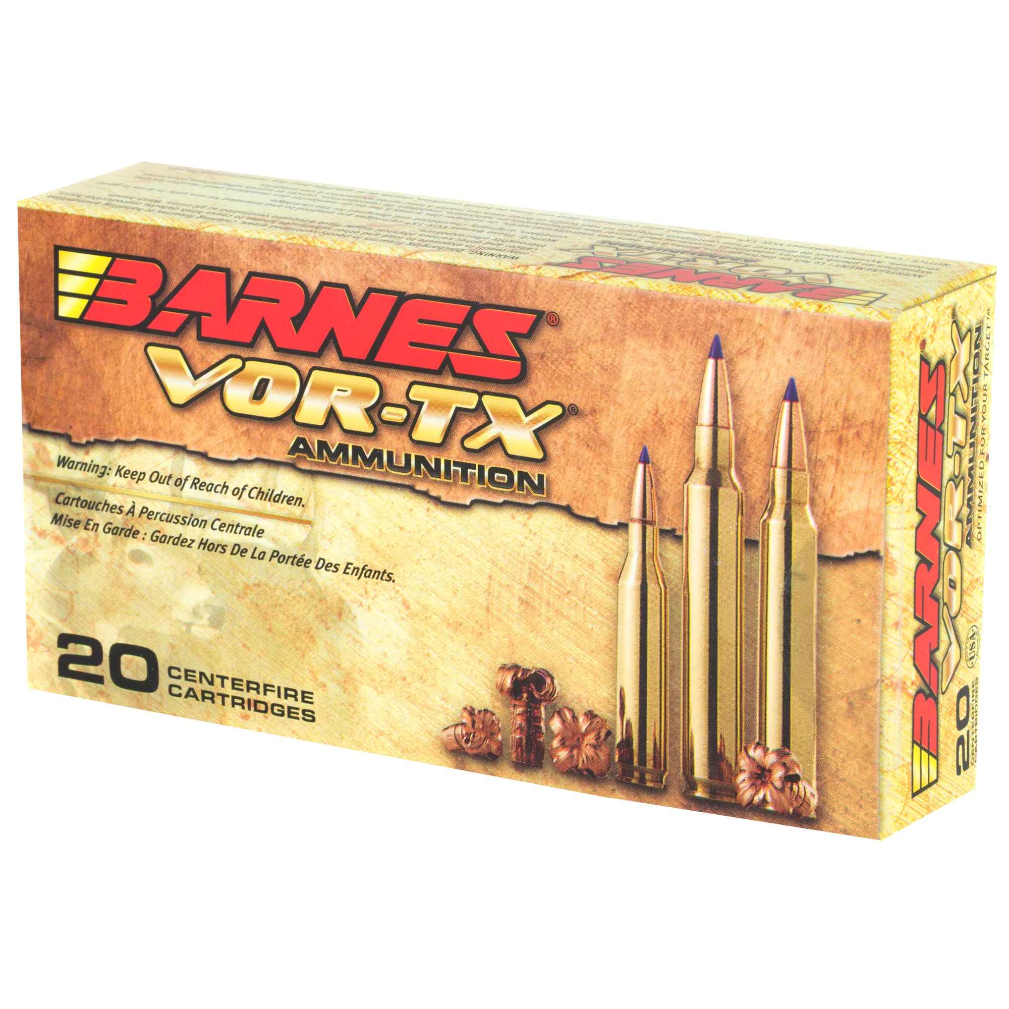 Barnes VOR-TX .243 Winchester 80 Grain Tipped Triple-Shock X Boat Tail Ammo, 20/Box 21522 - Image 3