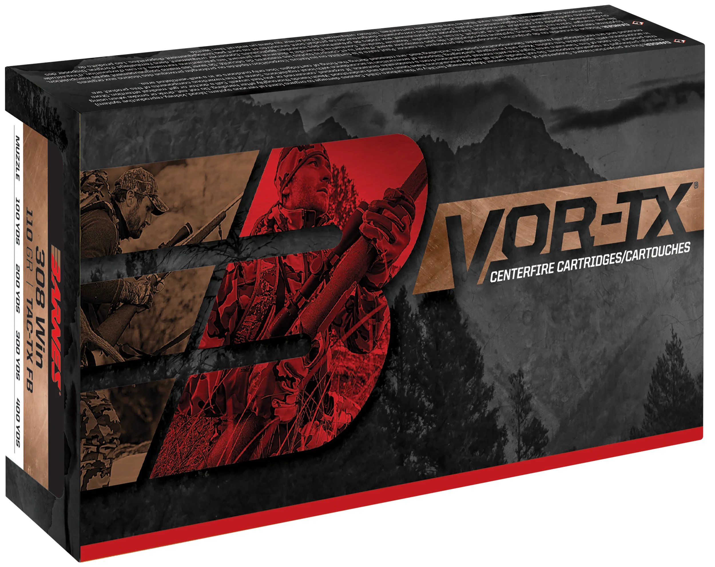 Barnes VOR-TX .300 Remington Ultra Magnum 180gr Tipped TSX Boat Tail Rifle Ammo, 20ct 21539