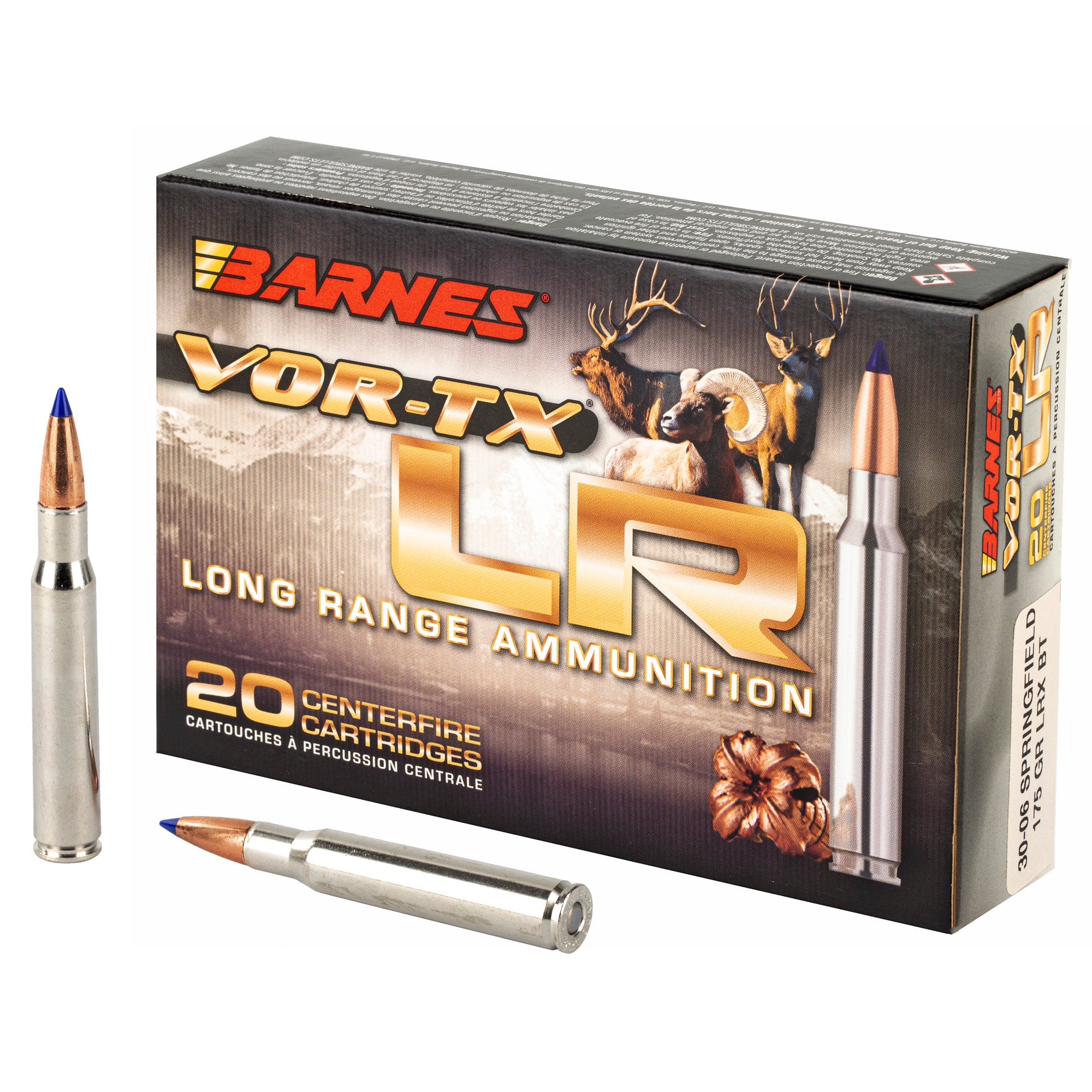Barnes VOR-TX Long Range .30-06 Springfield 175gr LRX Polymer Tip Hunting Ammo 30748
