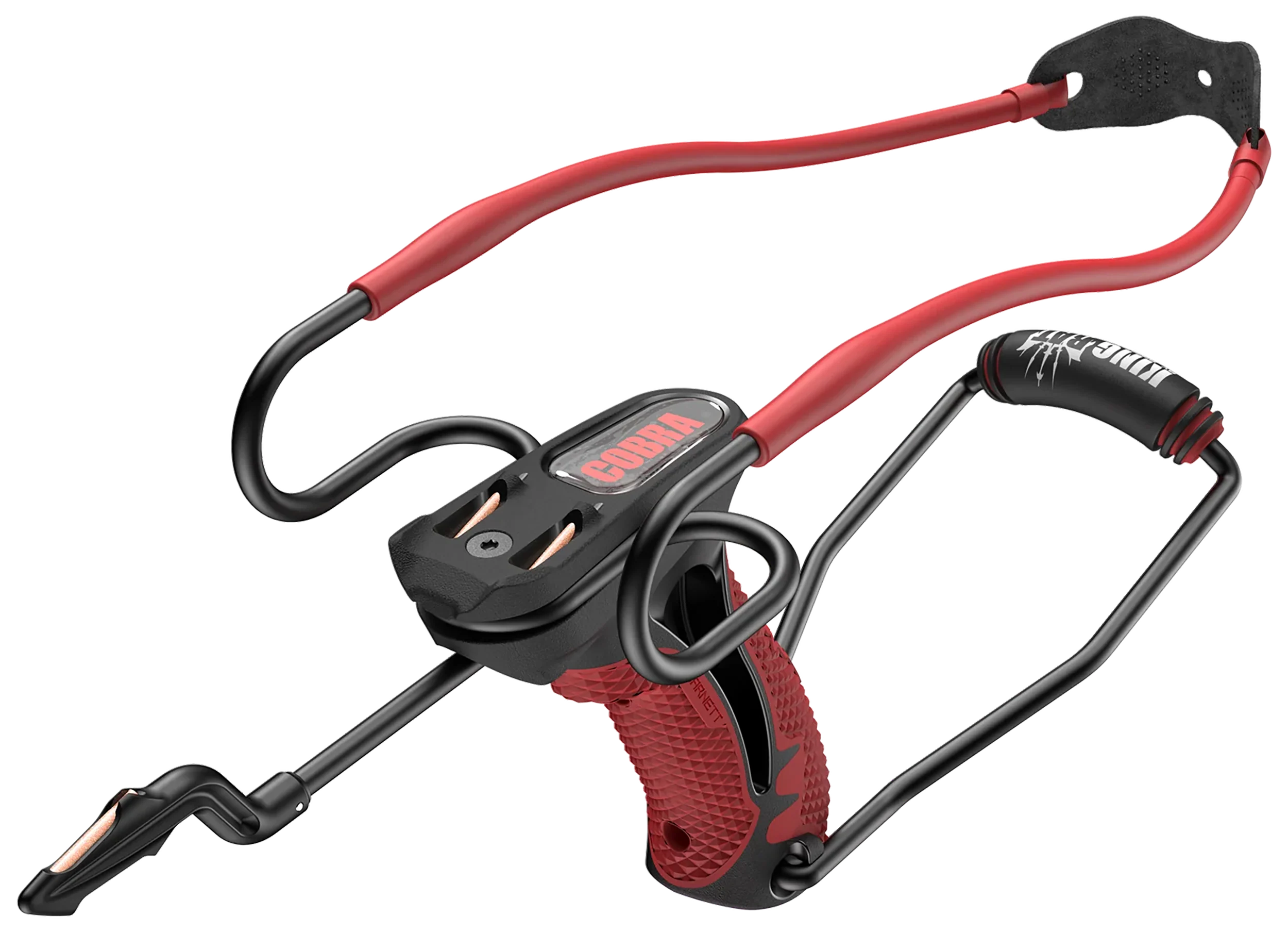 Barnett Outdoors Cobra Slingshot with Stabilizer & Sight, Soft-Touch Grip, Black/Red BAR50003