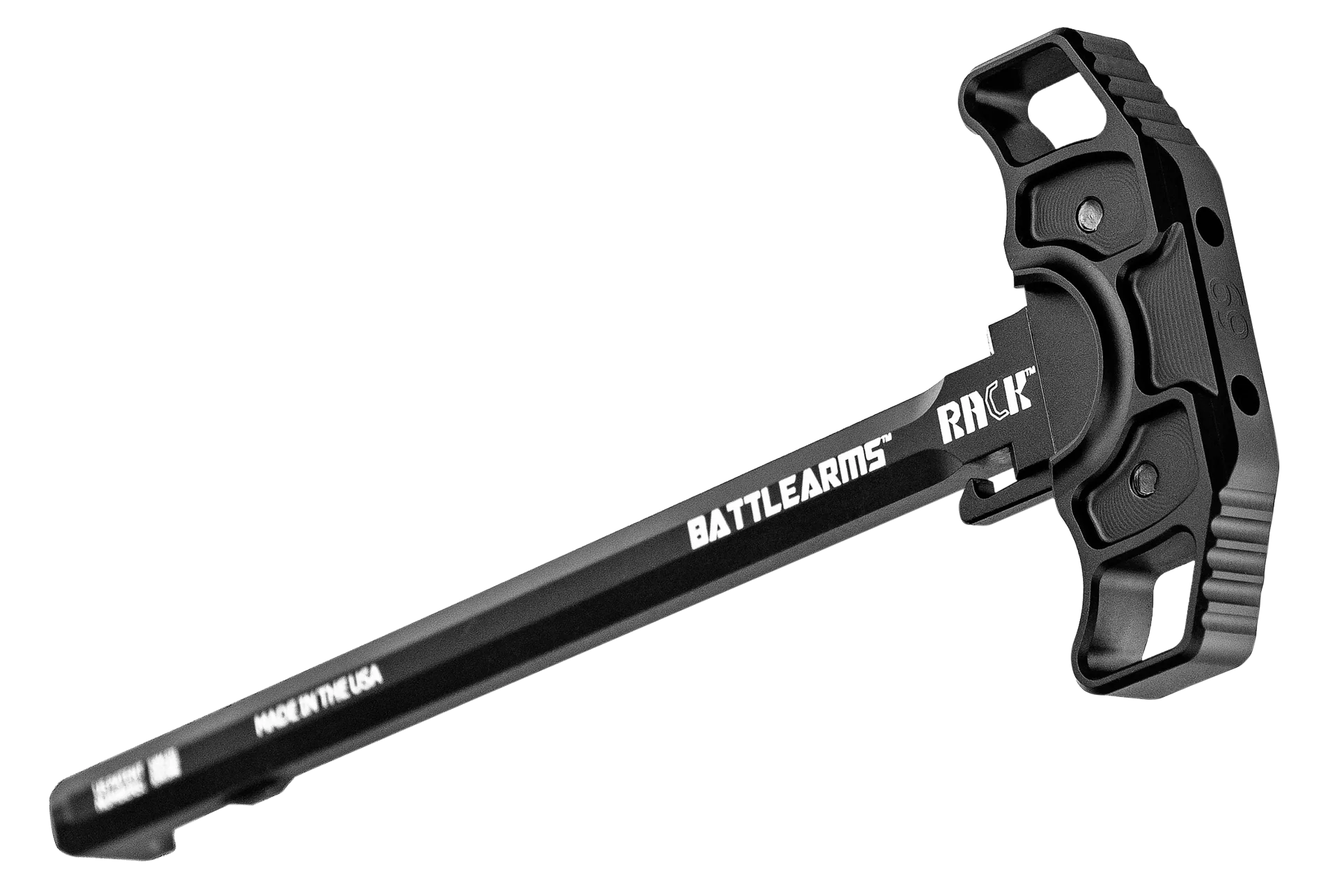 BATTLE ARMS DEVELOPMENT RACK Ambidextrous AR-15 Charging Handle, 7075-T6 Hardcoat Black RACK15