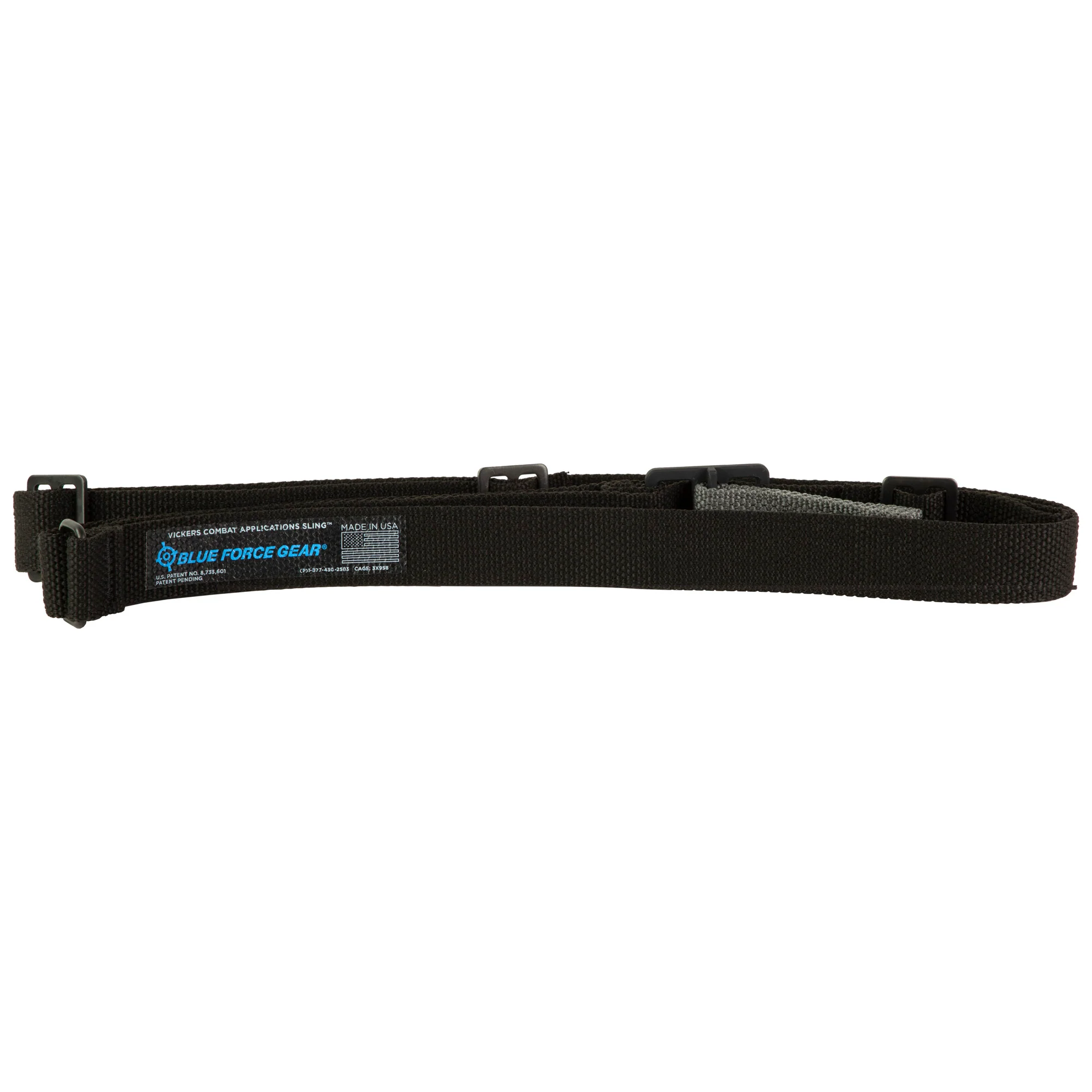 Blue Force Gear Vickers 2-Point Rifle Sling with Metal Hardware, 1.25 in Webbing, Black – VCAS-125-OM-BK