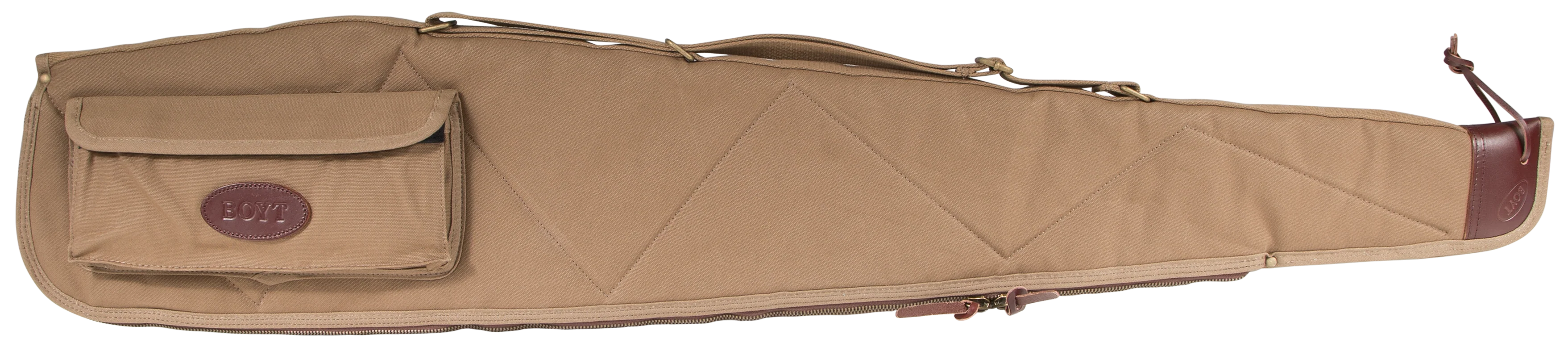 Boyt Harness Alaskan Rifle Case, 48-inch Waxed Khaki Canvas with Lockable No. 10 Brass Zipper – OGC98PL06