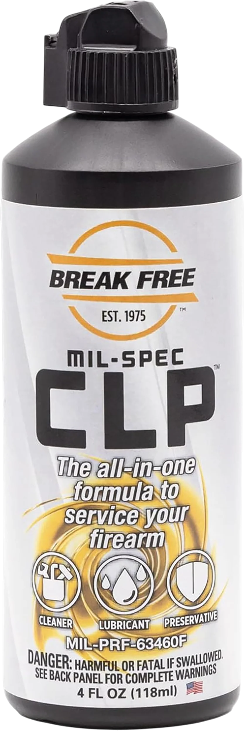 Break-Free MIL-SPEC CLP Cleaner Lubricant Preservative, 4 oz Squeeze Bottle 10-Pack CLP410V2