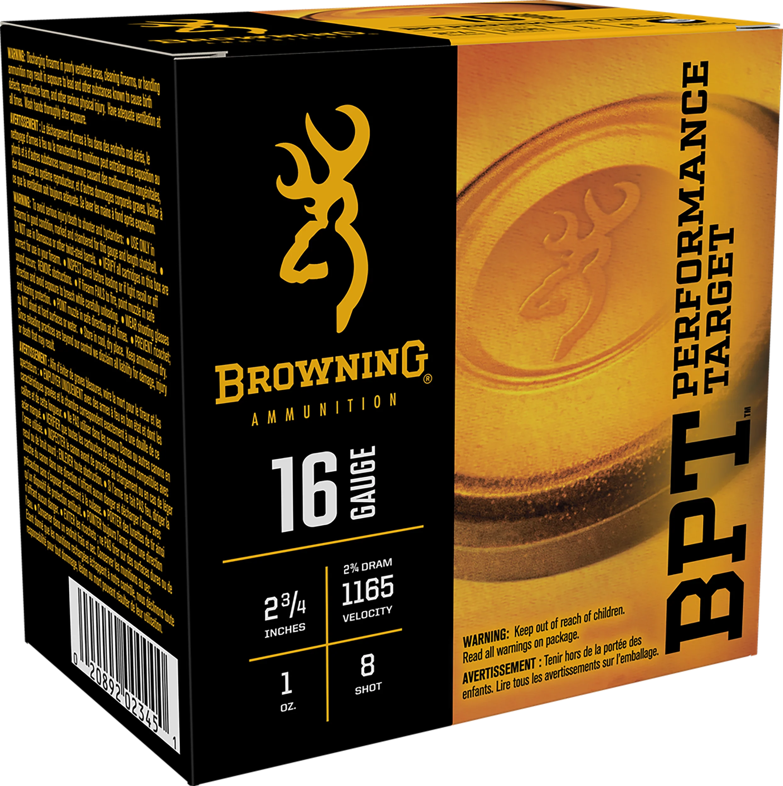 Browning Ammo BPT Performance Target 16 Gauge 2.75in 1 oz #8 Shot 25-Round Box B193611628