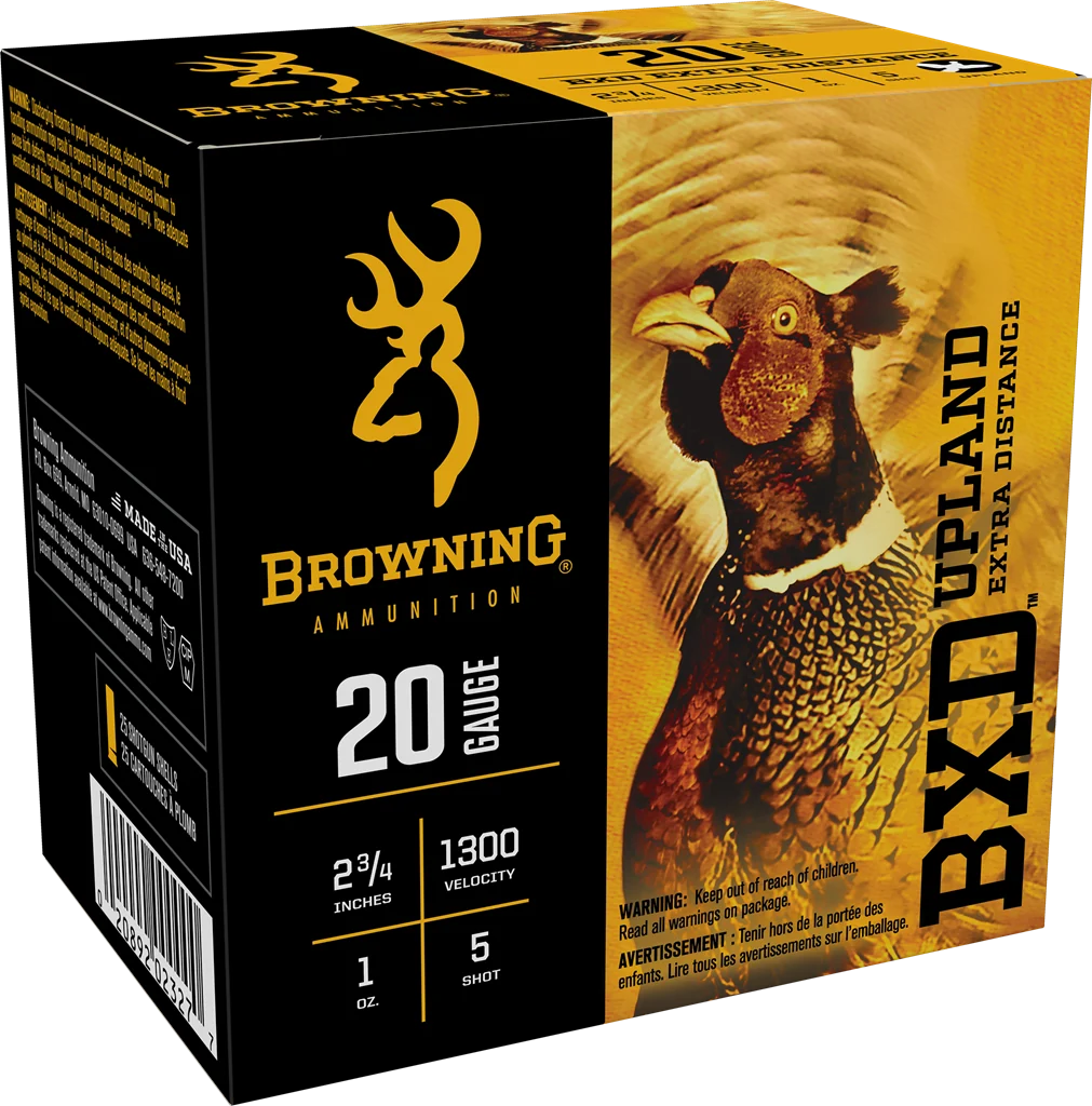 Browning Ammo BXD Upland 20 Gauge 2-3/4in Nickel-Plated Lead #5 Shot 1300 FPS B193512025