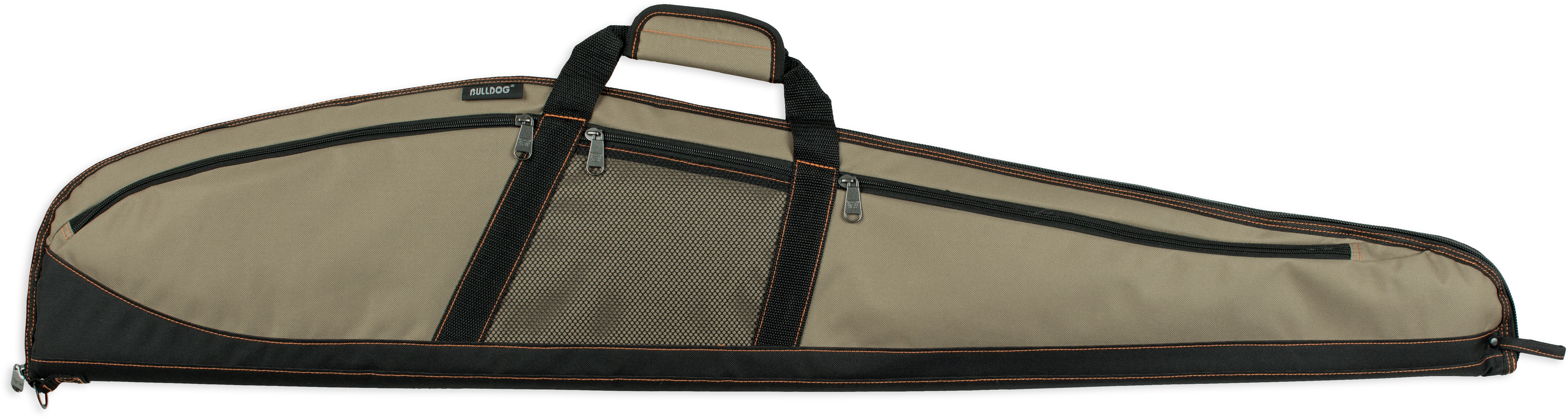 Bulldog Plus Rifle Case, 48-inch Khaki with Black Trim, Water-Resistant Nylon, BD221