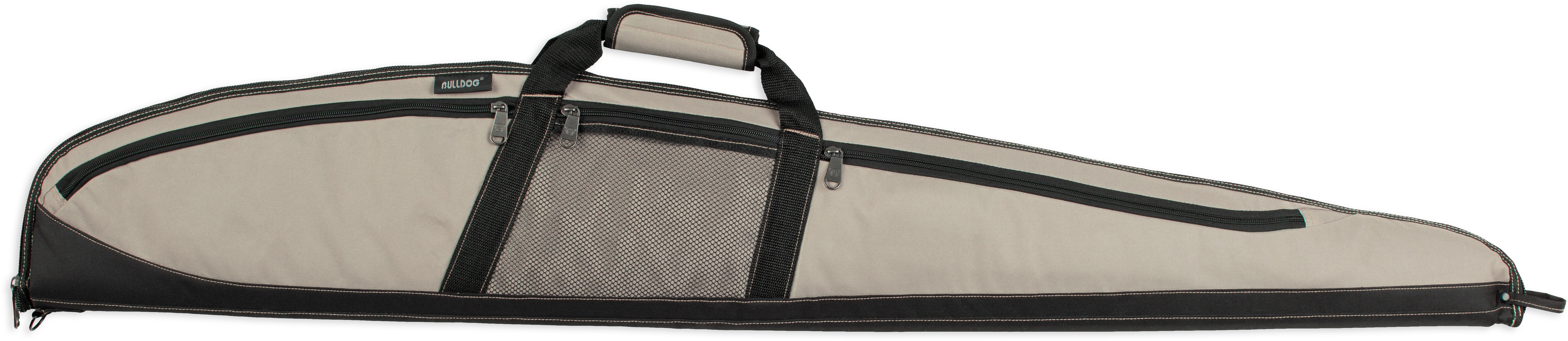 Bulldog Plus Rifle/Shotgun Soft Case, Water-Resistant Nylon, Taupe/Black, Full-Length Zipper BD225