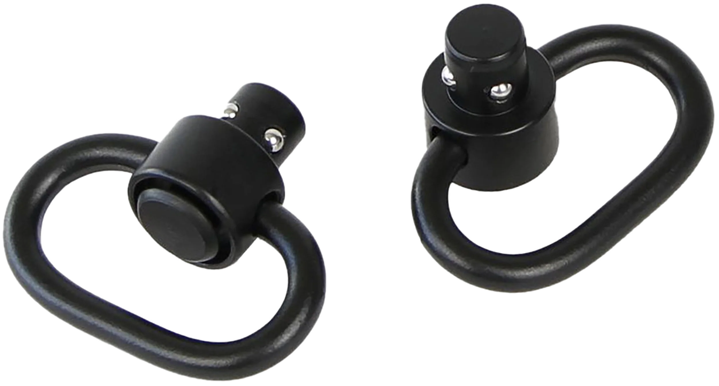 Bulldog Deluxe Quick-Detach Push Button Sling Swivel Set, 1.25 in Steel, Black – BD884