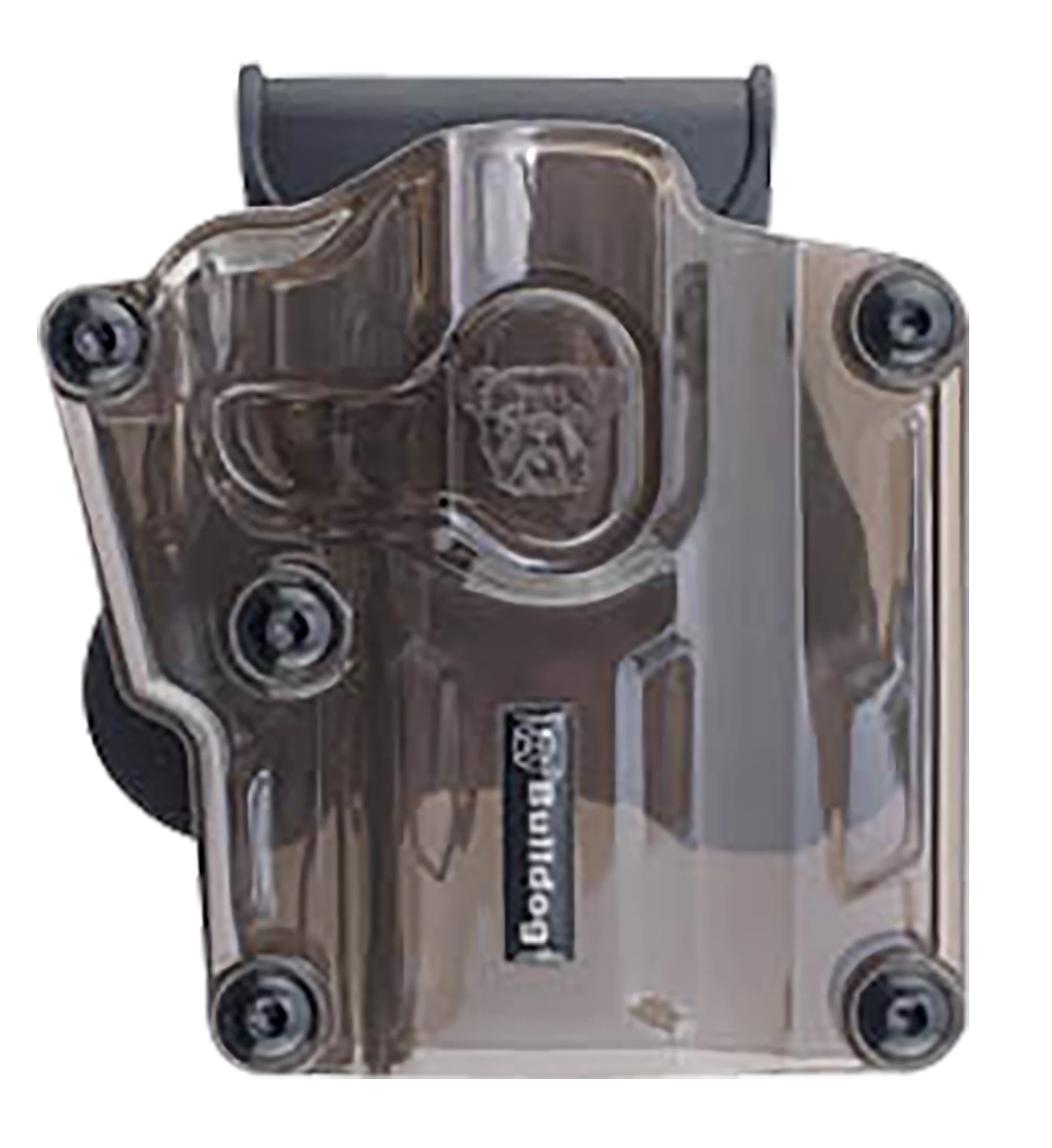 Bulldog Max Multi-Fit OWB Polymer Paddle Holster, Transparent Smoke, Level II Retention MX003