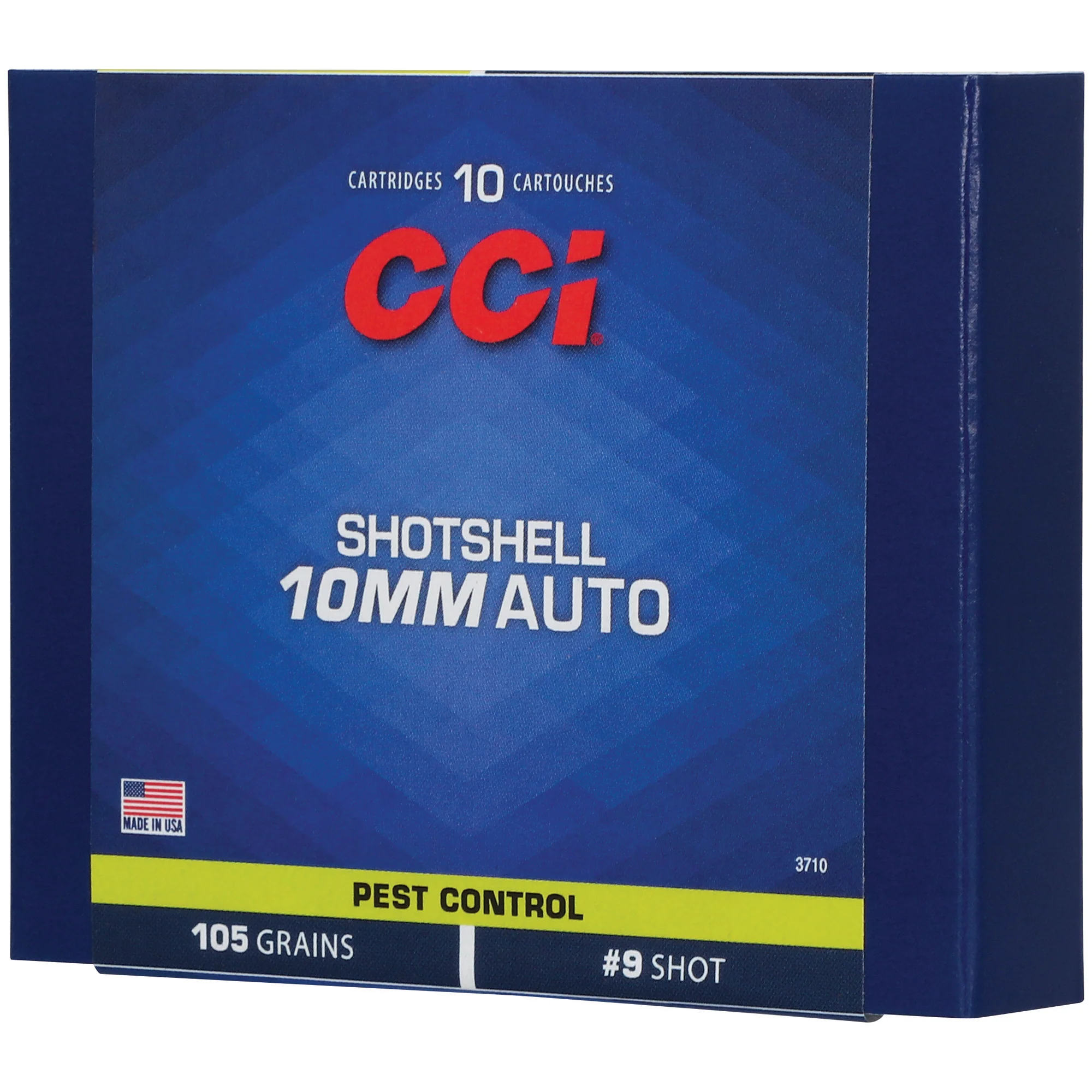 CCI Ammunition 10mm Auto Pest Control Bismuth Shotshells, 105gr #9 Shot, 10/200, 3710