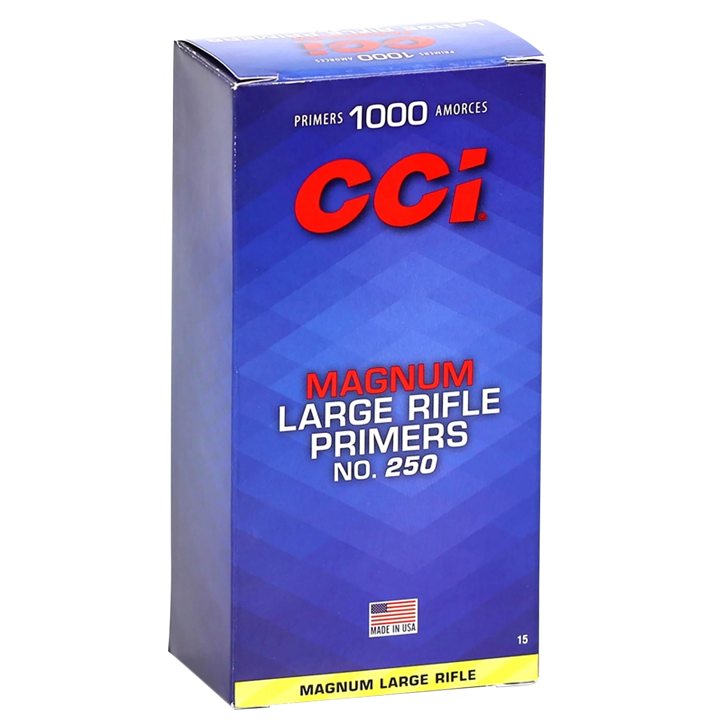 CCI Magnum Large Rifle Primers No. 250 (1,000/Box) for Reloading, 0015