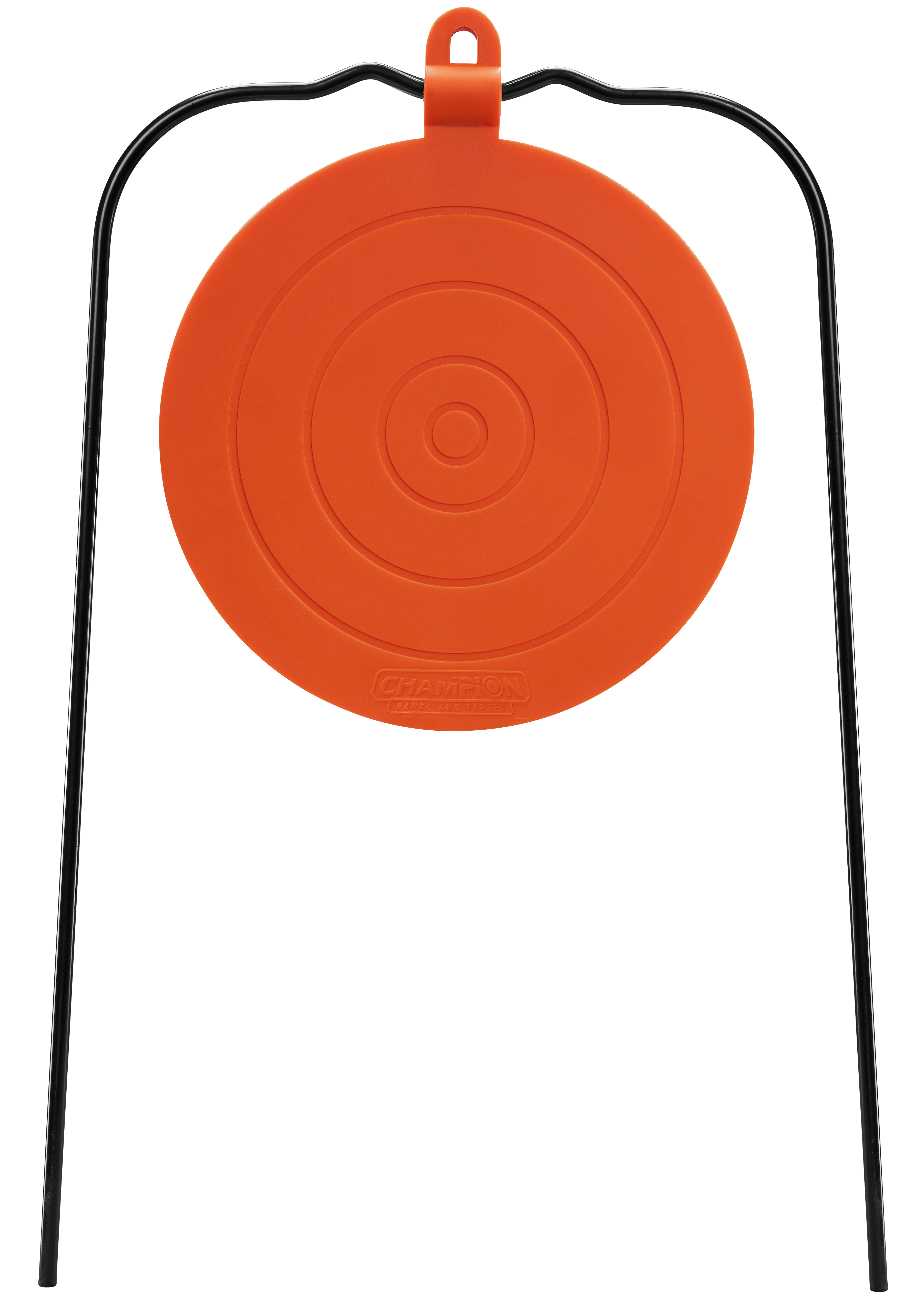 Champion Targets DuraSeal Hanging Gong Target with Steel Stand, 8-Inch High-Vis Orange 40867
