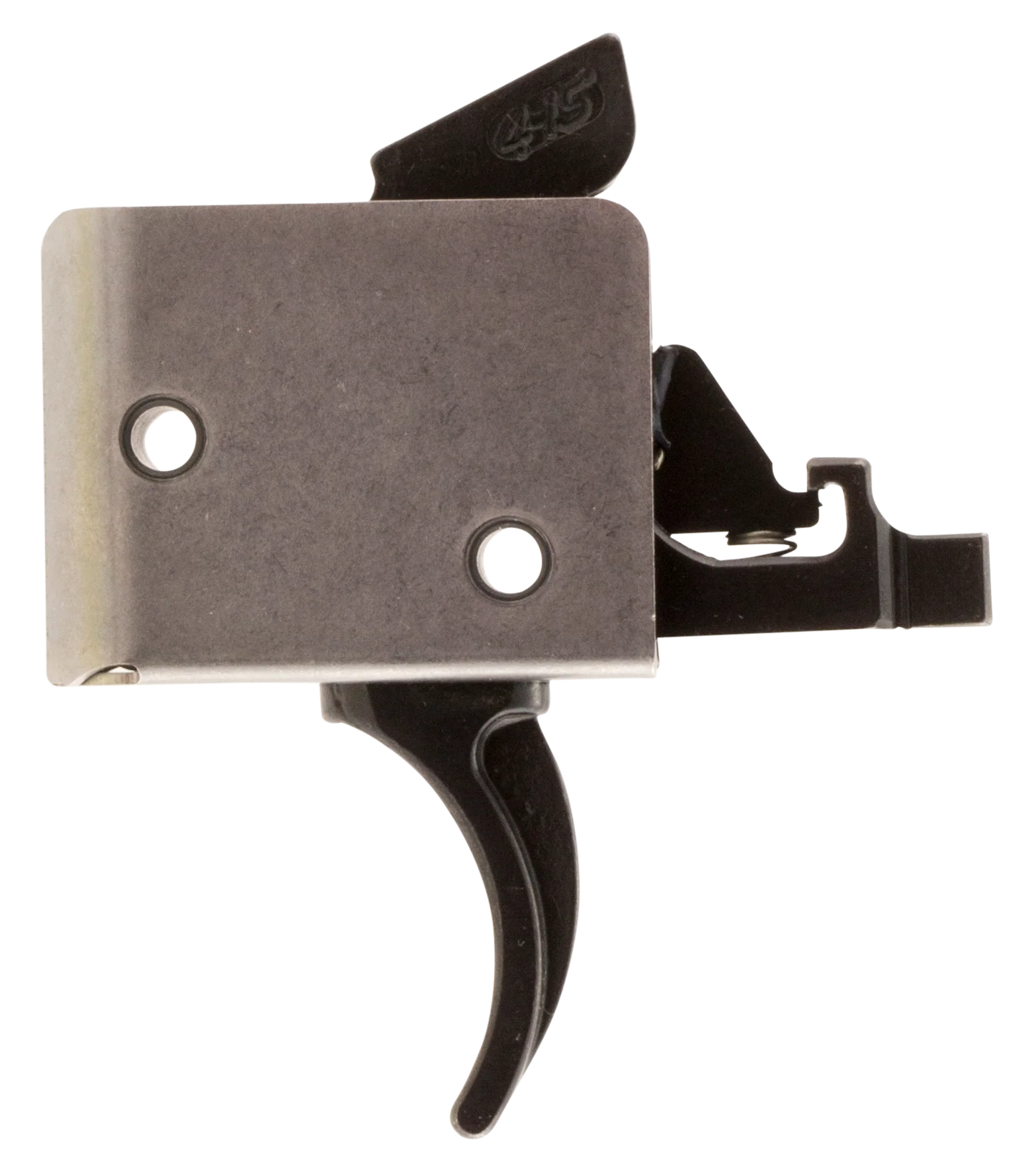 CMC Triggers AR-15 Drop-In Two-Stage Curved Trigger, 2-4 lb Pull, Black/Silver 93502