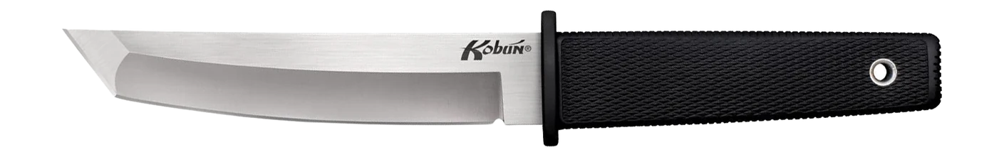 Cold Steel Kobun Plain Edge Fixed Blade Tanto Knife, AUS-8A Stainless, Secure-Ex Sheath CS17TZ