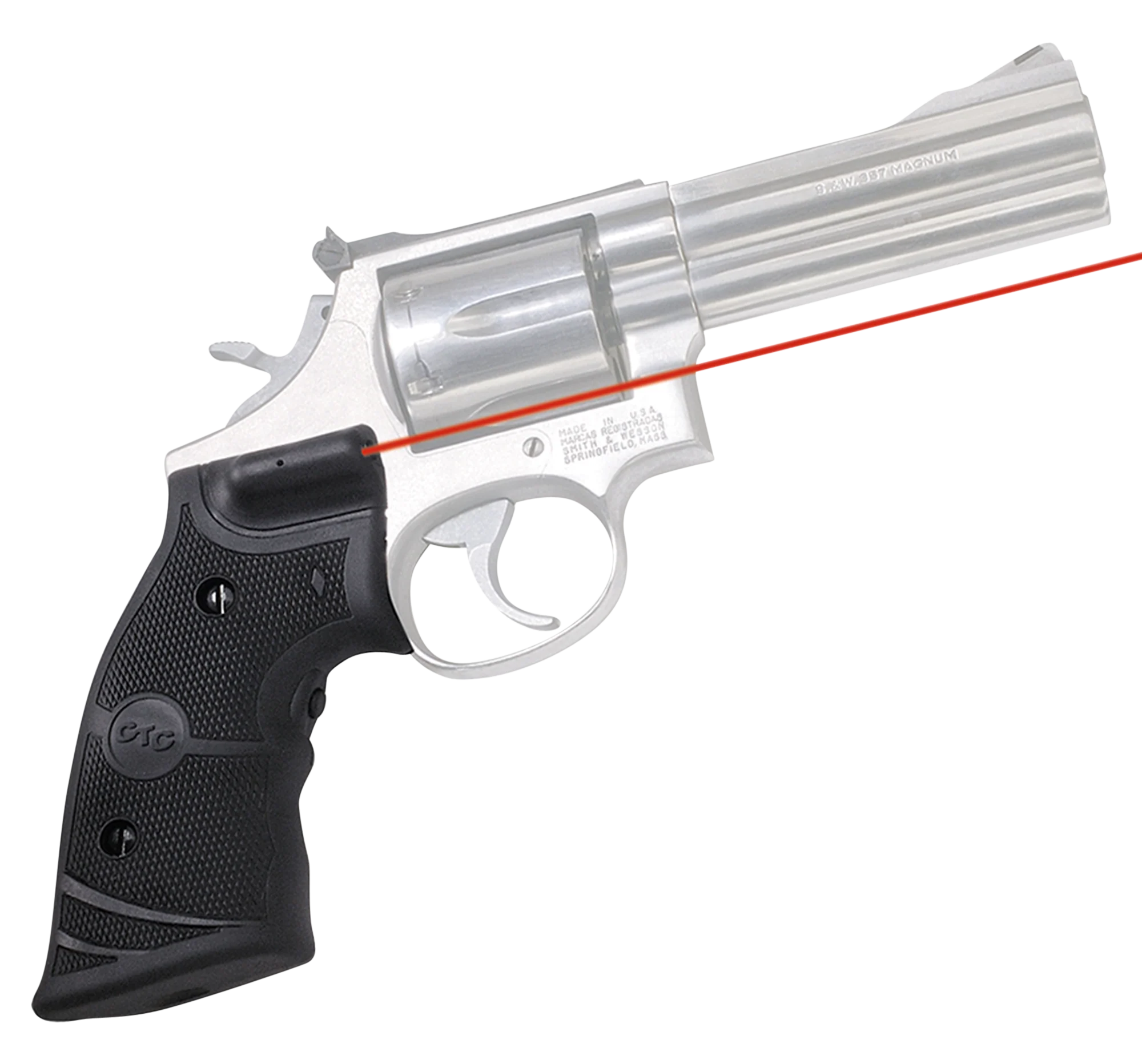 Crimson Trace LG-308 Lasergrips for Smith & Wesson K & L Round-Butt Revolvers, Red 633nm 5mW 011290