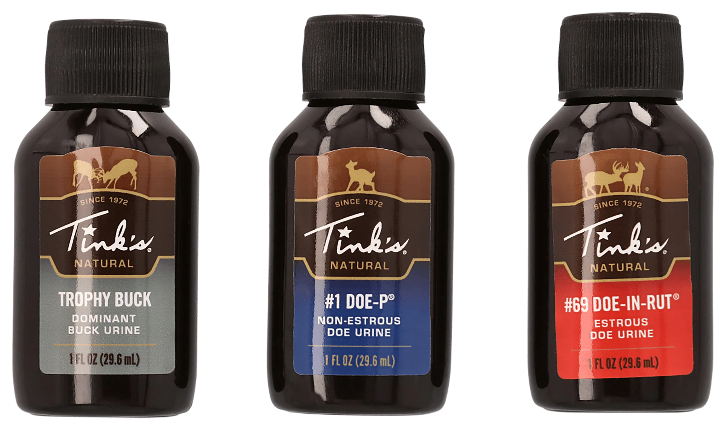 Tink's Natural Hunt Success Kit – Deer Attractant Combo, 3 Pack of 1 oz Scents (#69, #1, Trophy Buck) W6000