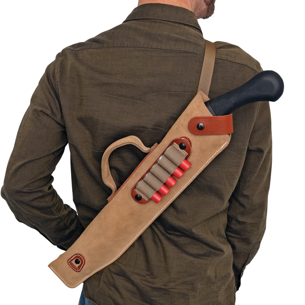 Desantis Gunhide Kurz Shotgun Case – Leather Scabbard for 14" 12/20-Gauge Pump Shotguns, Ambidextrous Strap A88NJG2Z0