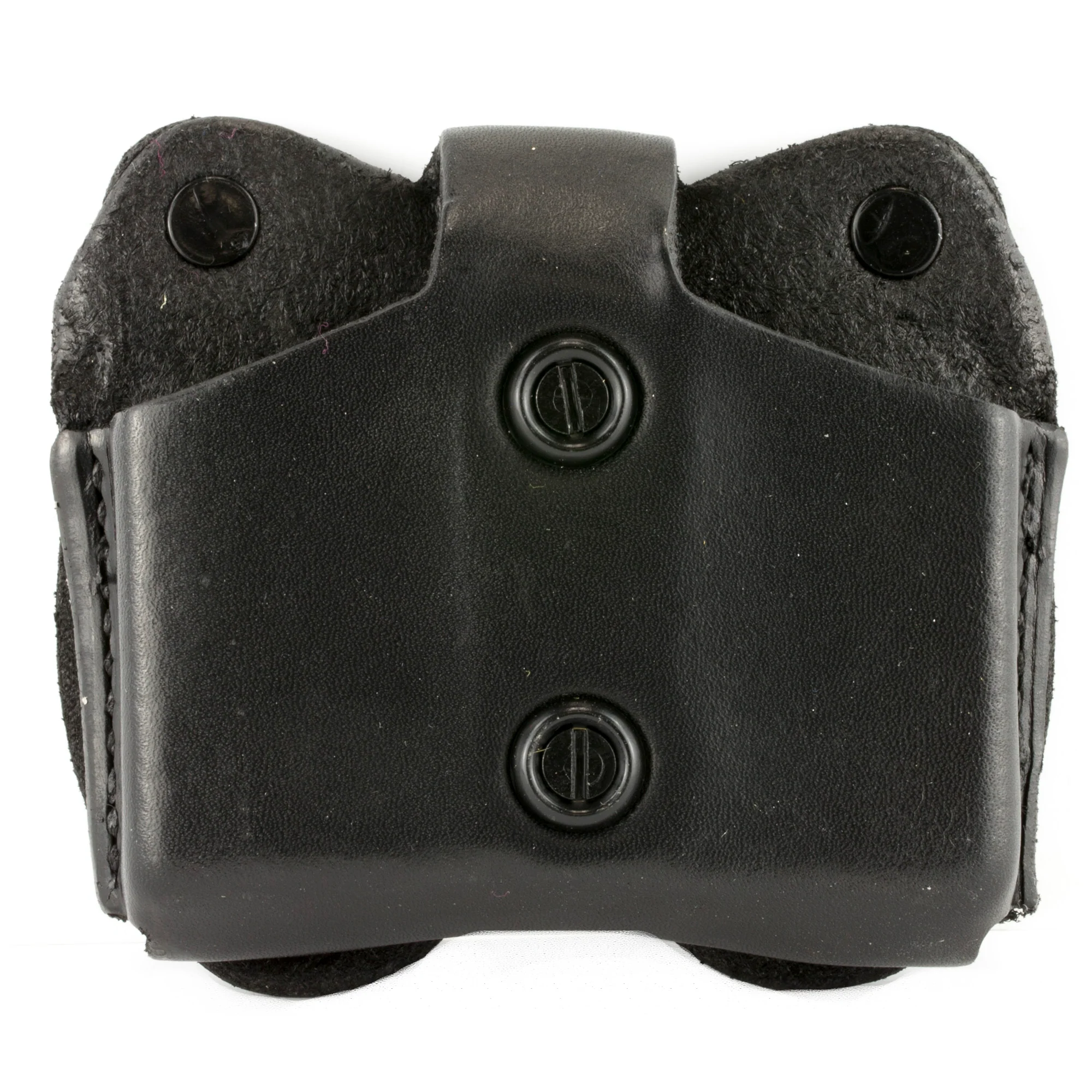 DeSantis Gunhide Double Magazine Pouch, Leather Belt Carry, Ambidextrous, 10mm/.45, Black - A01BJLLZ0