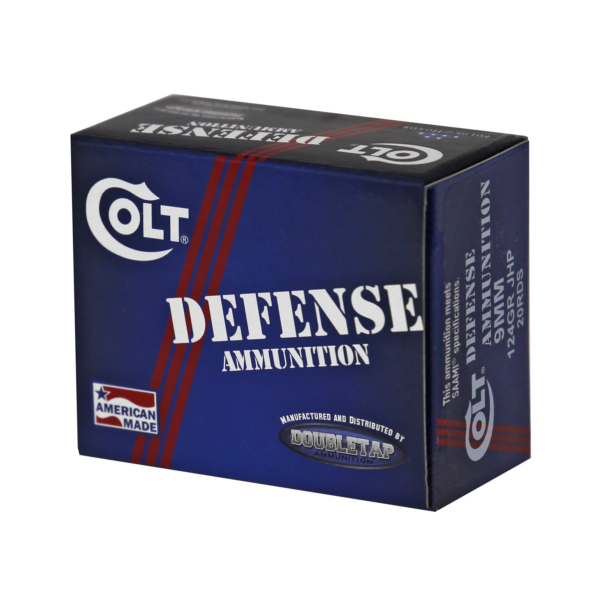 DoubleTap Ammunition Colt Defense 9mm Luger 124gr Jacketed Hollow Point Ammo, 20-Round Box 9M124CT - Image 3