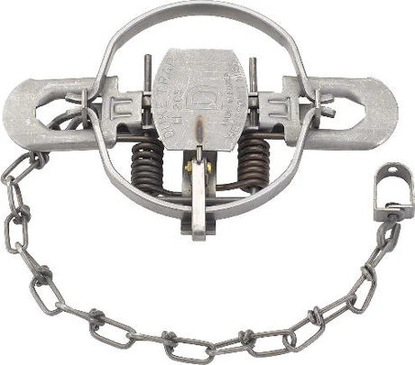 Duke Animal Traps Coil Spring Foot-Hold Trap #2, 5.5 in Jaw Spread for Bobcat/Coyote/Fox – 0490