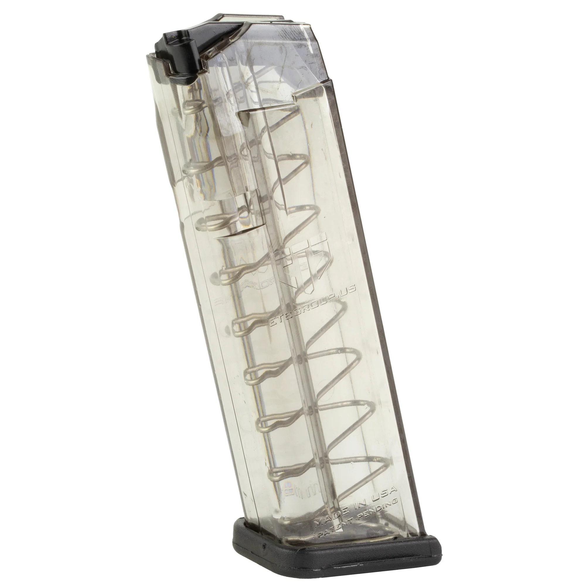 Elite Tactical Systems Group Glock 17/19 9mm 10-Round Clear Translucent Polymer Magazine GLK-17-10