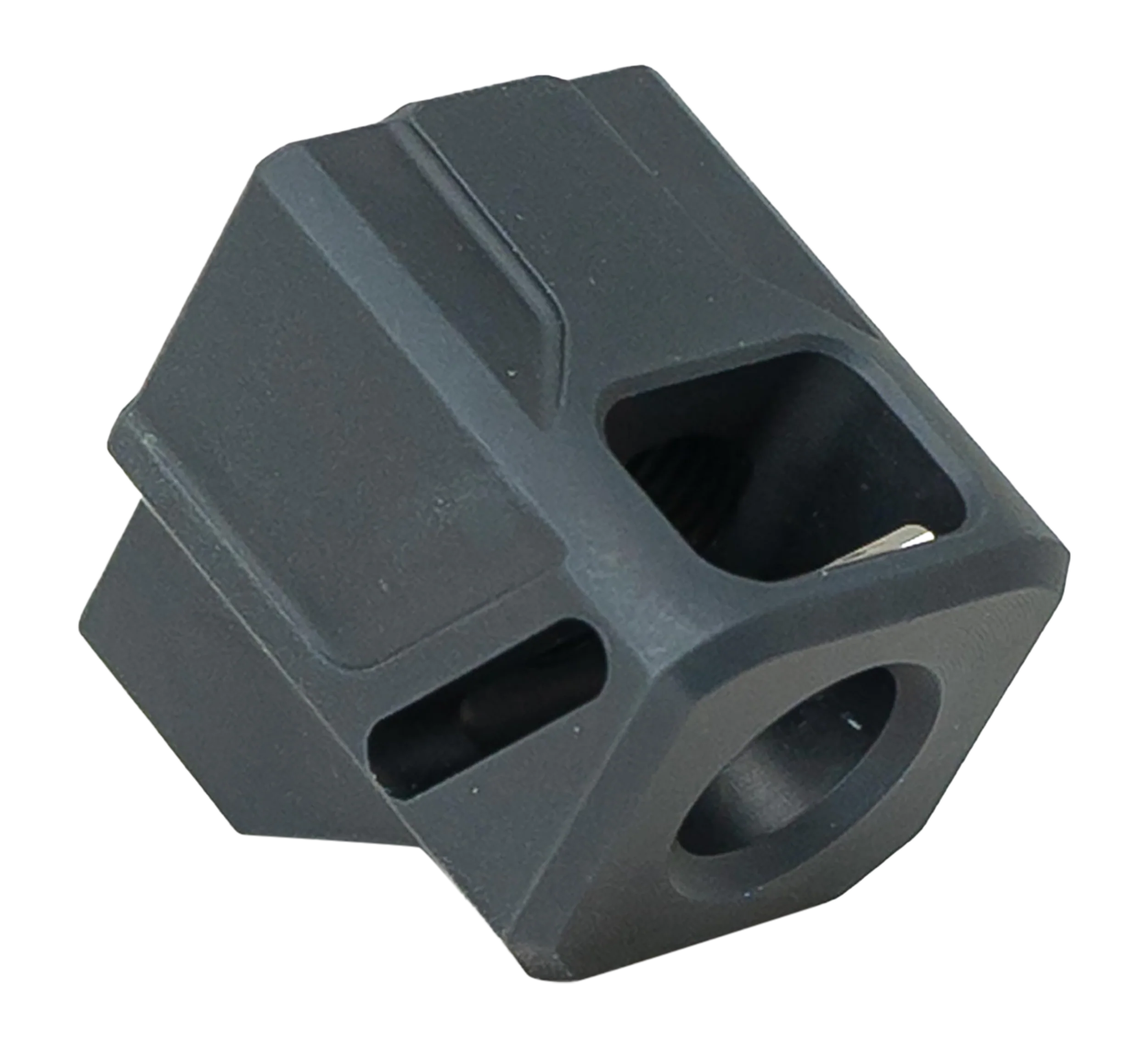 Faxon Firearms EXOS-514 9mm Pistol Compensator, 1/2x28 Threads, Black Anodized Aluminum FFPACOMPDSMP01