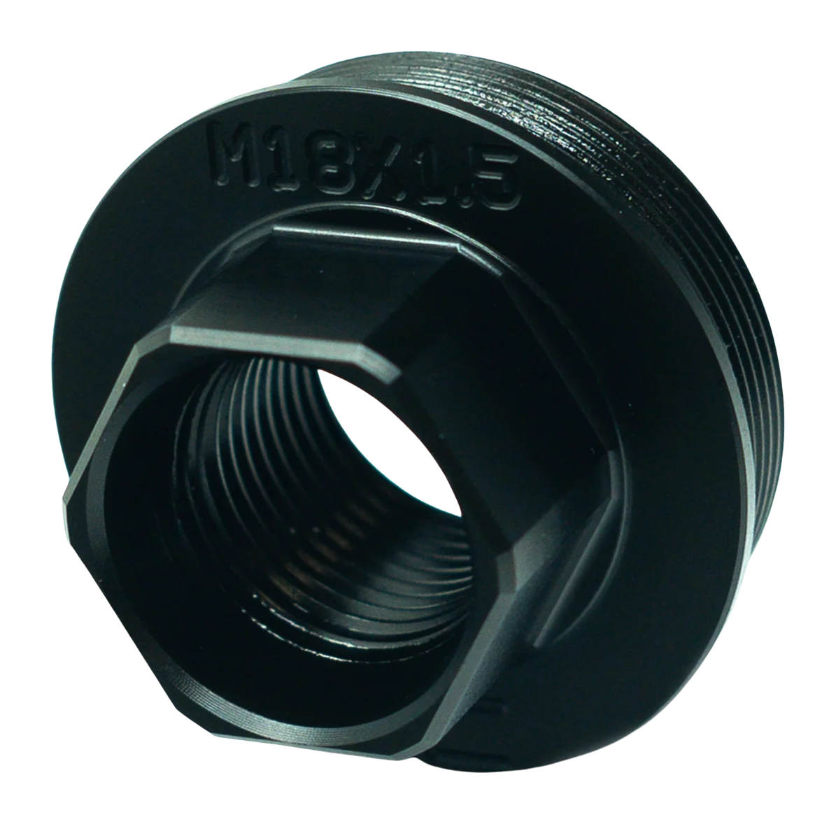 Faxon Firearms HUB Direct Thread Adapter for M18x1.5 Barrels, Nitride 17-4 SS FFMDSILHUBM1801