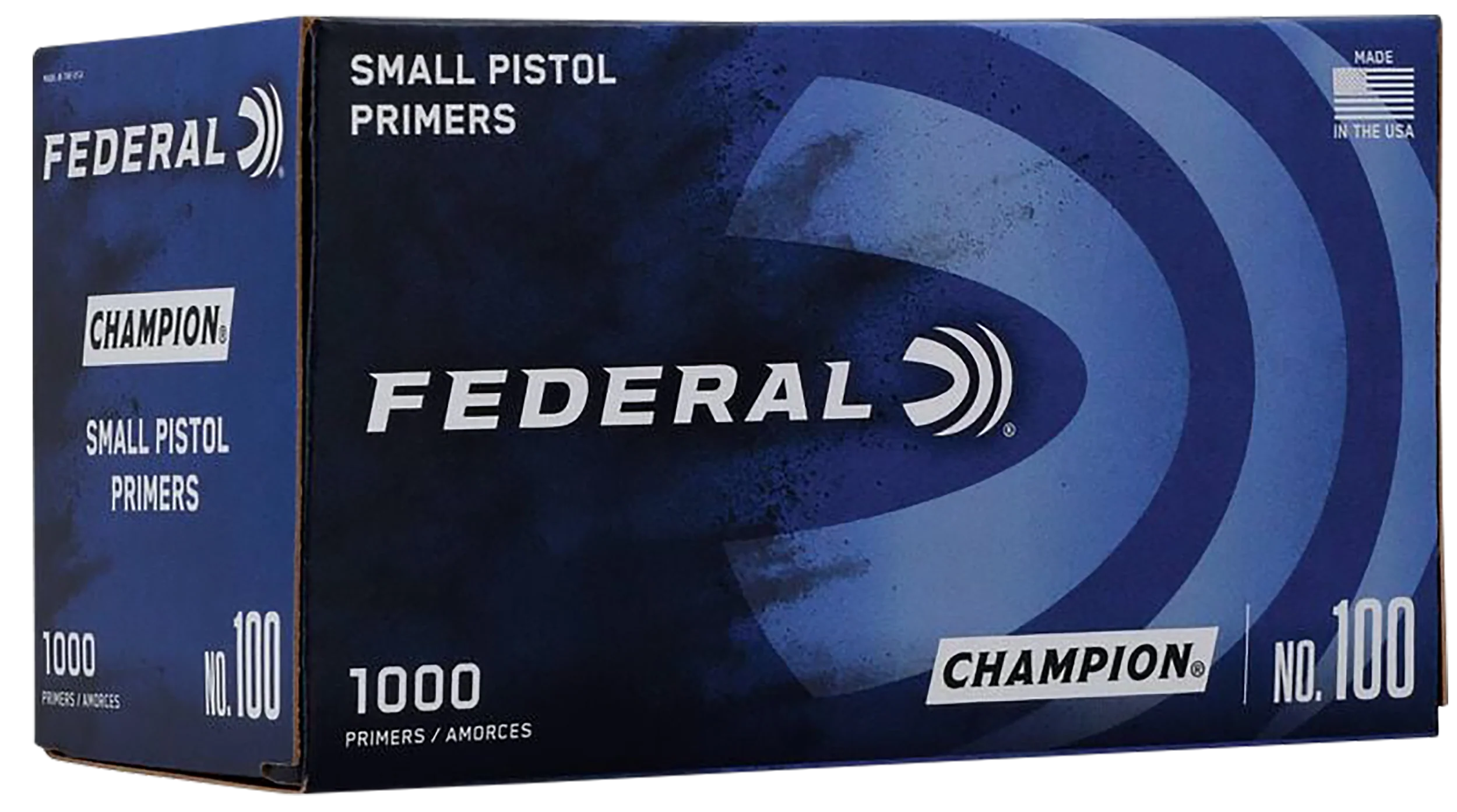 Federal Champion No. 100 Small Pistol Primers for Reloading, 1000/Box, 5-Box Case 100